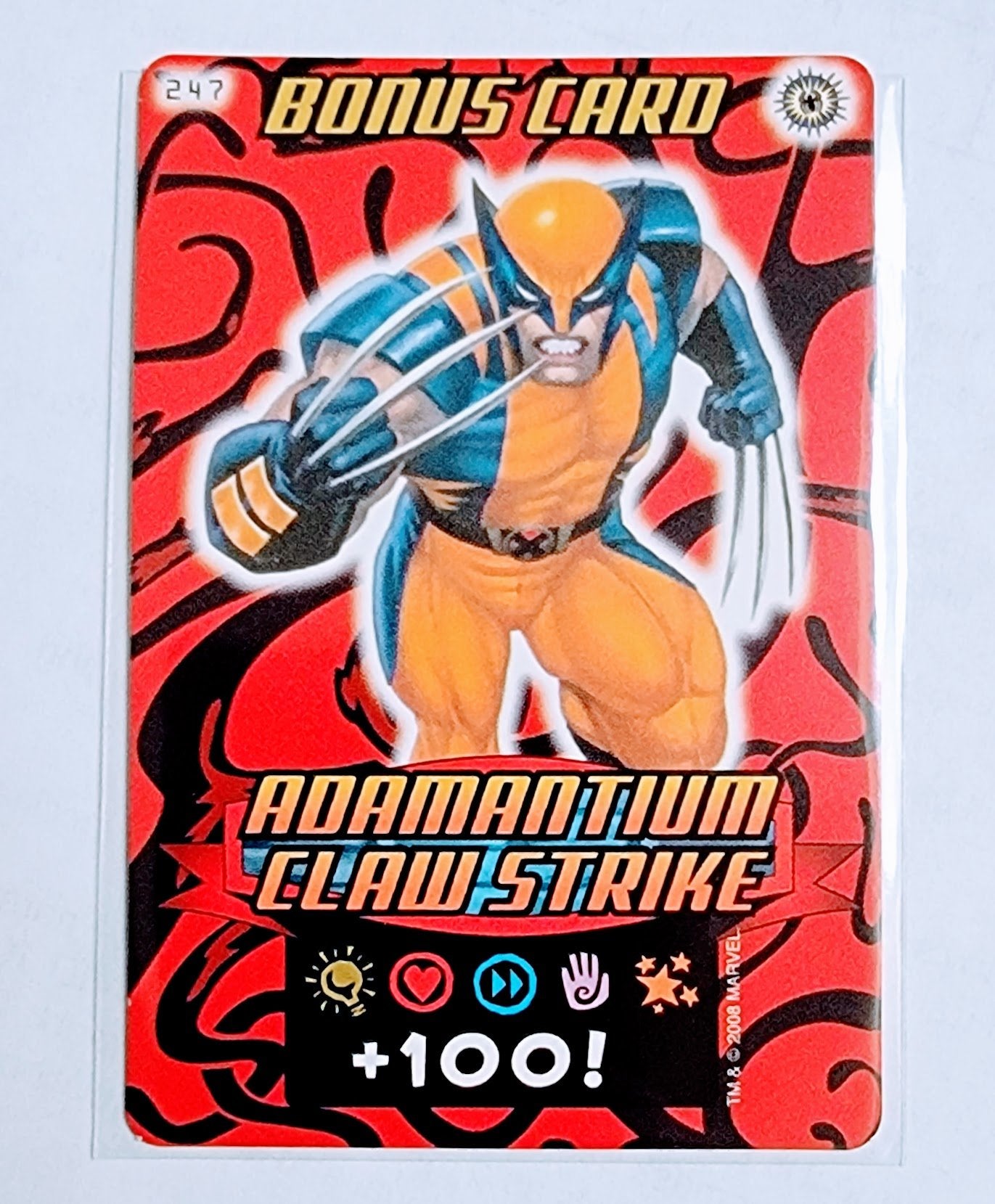 2008 Spiderman Heroes and Villains Wolverine Adamantum Claw Strike Bonus Card #10 Marvel Booster Trading Card UPTI simple Xclusive Collectibles
