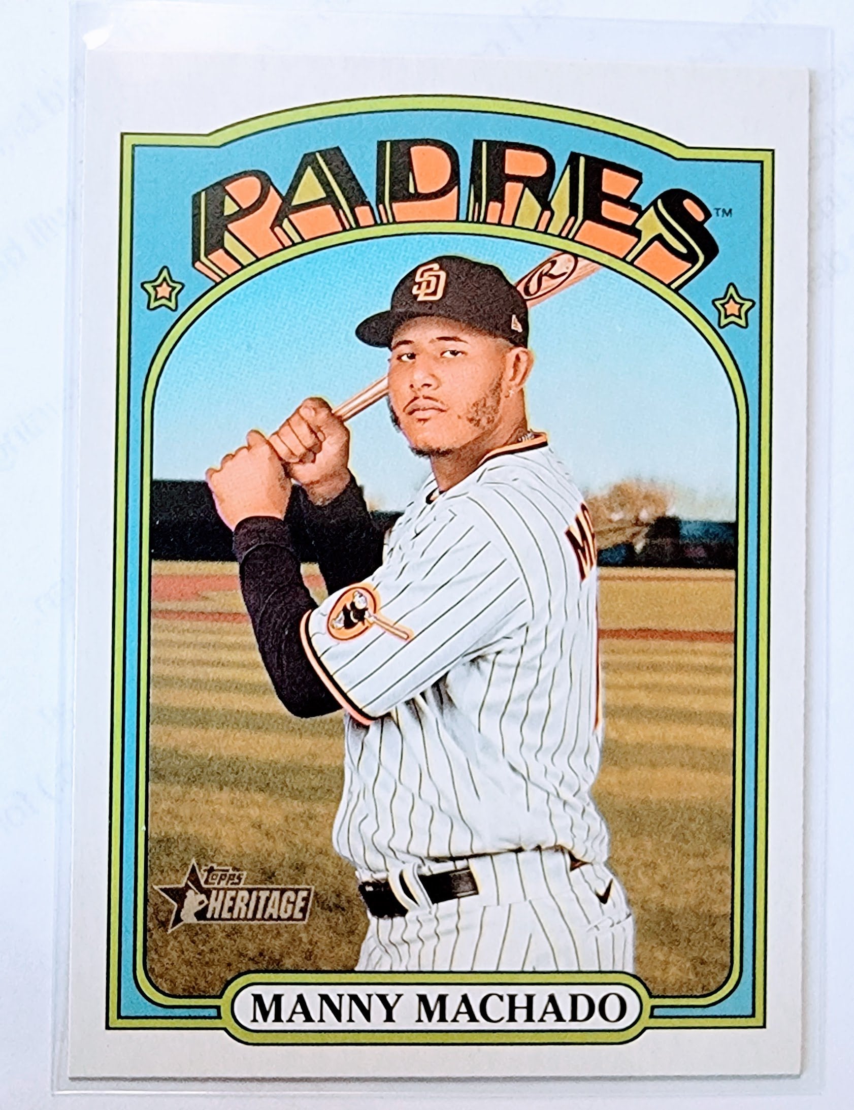 2021 Topps Heritage Manny Machado Baseball Trading Card MCSC1 simple Xclusive Collectibles