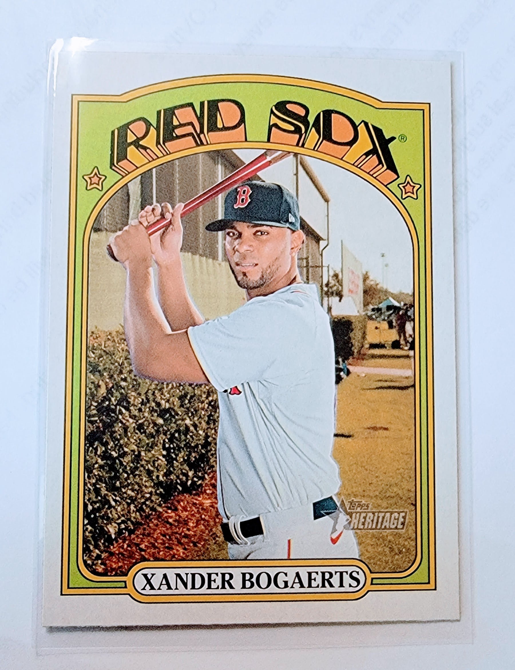2021 Topps Heritage Xander Bogaerts Baseball Trading Card MCSC1 simple Xclusive Collectibles