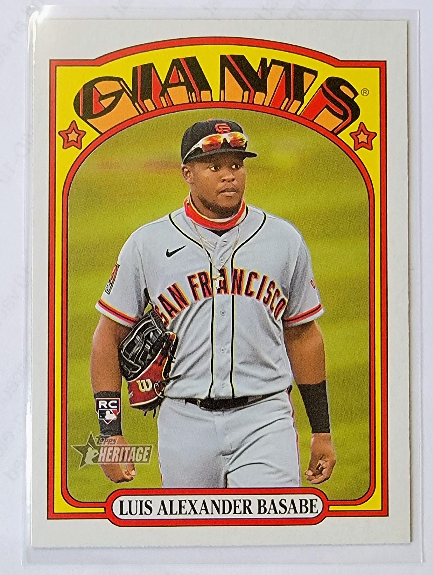 2021 Topps Heritage Luis Alexander Basabe Rookie Baseball Trading Card MCSC1 simple Xclusive Collectibles