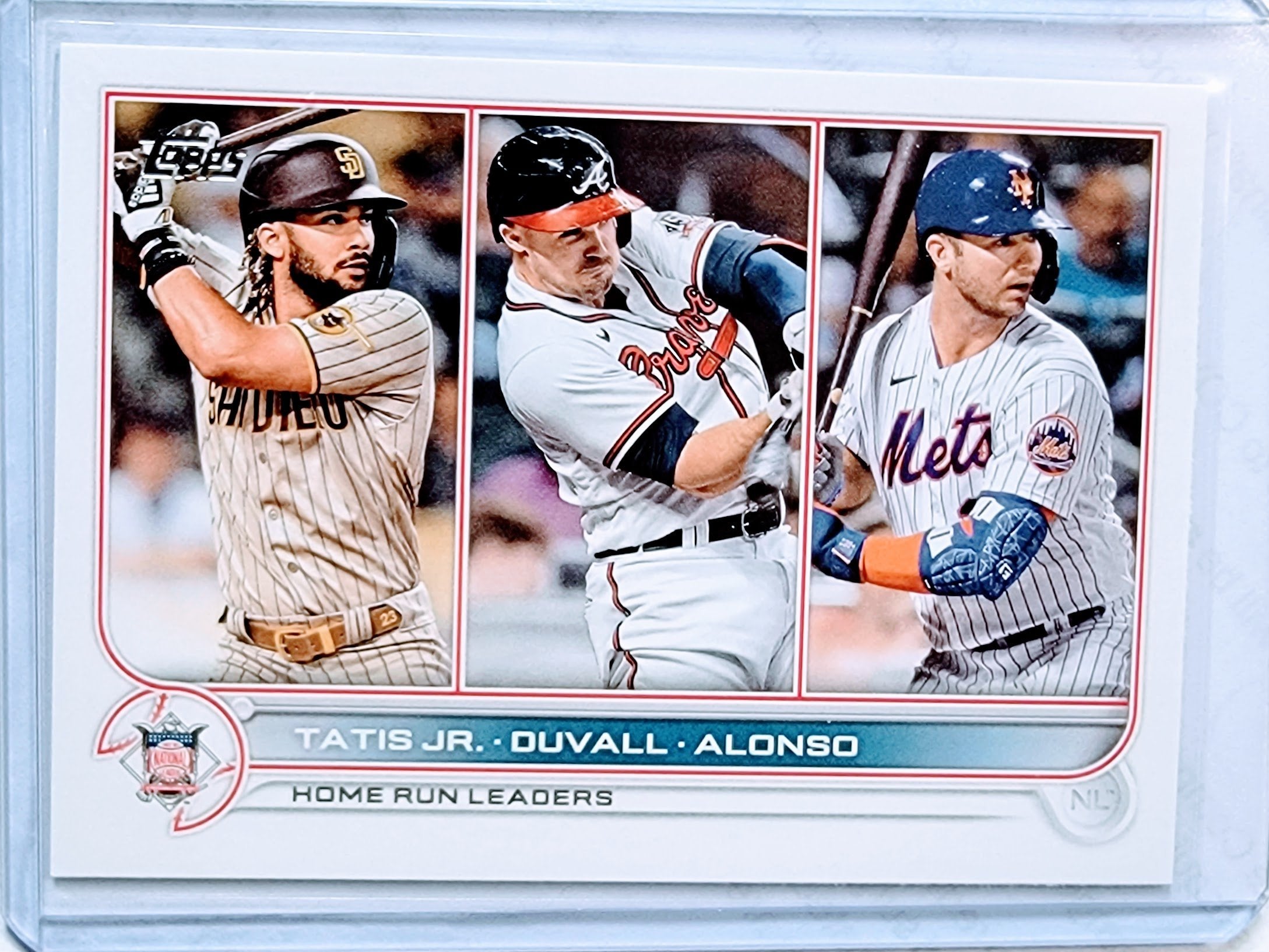 2022 Topps National League Homerun Leaders Tatis Jr, Duvall & Alonso Baseball Trading Card GRB1 simple Xclusive Collectibles