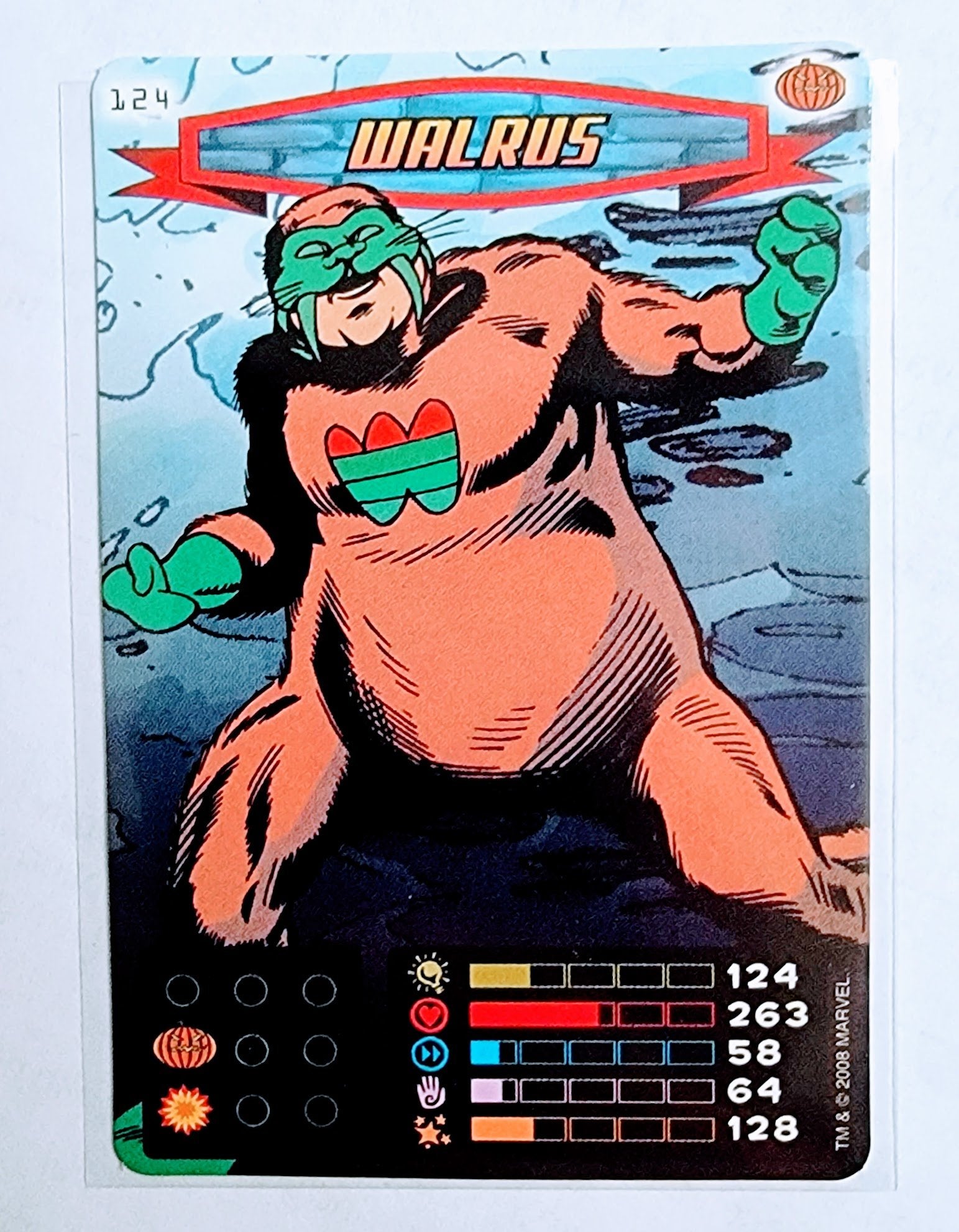 2008 Spiderman Heroes and Villains Walrus #124 Marvel Booster Trading Card UPTI simple Xclusive Collectibles