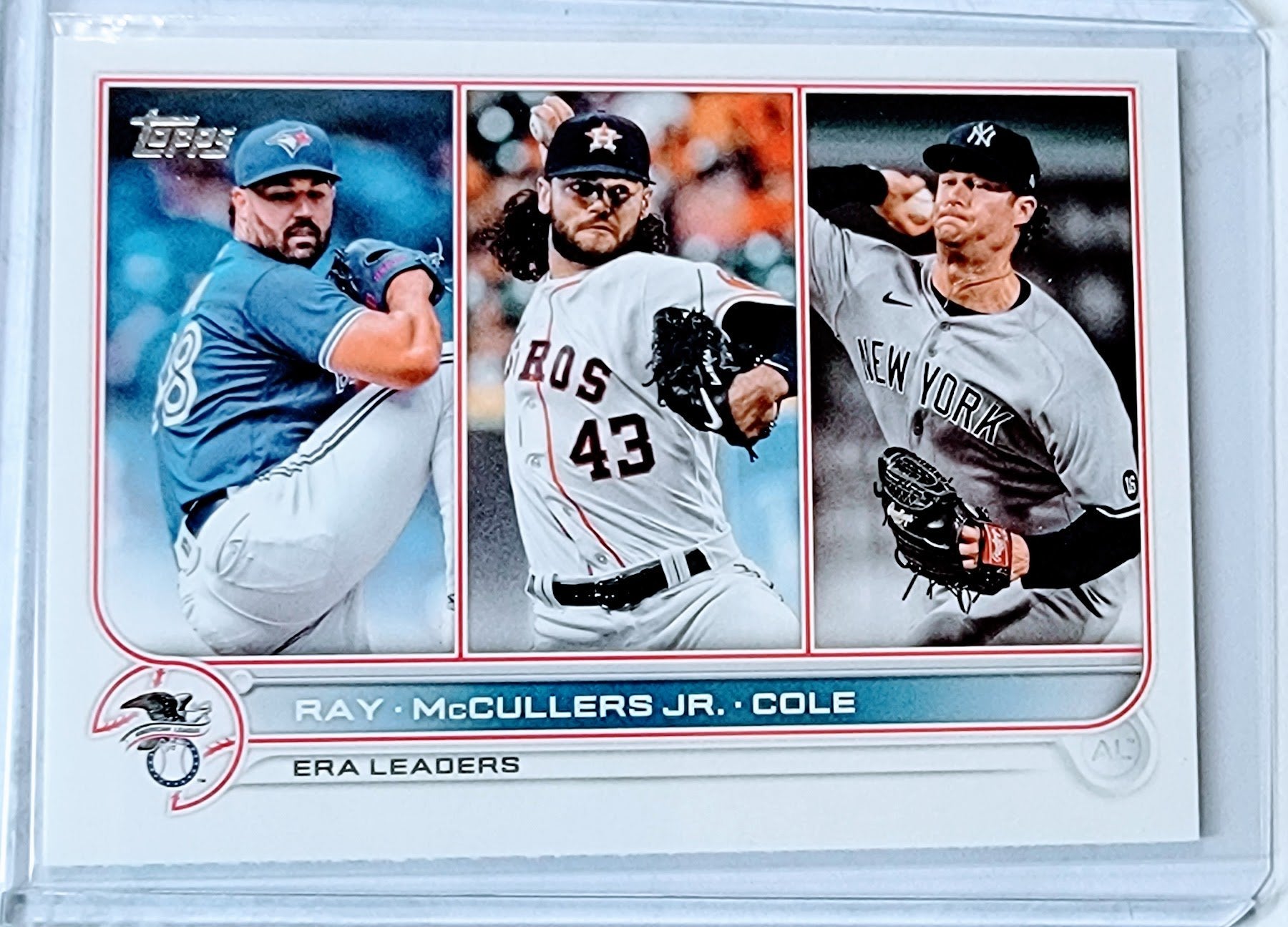 2022 Topps ERA Leaders Ray, McCullers Jr & Cole Baseball Trading Card GRB1 simple Xclusive Collectibles