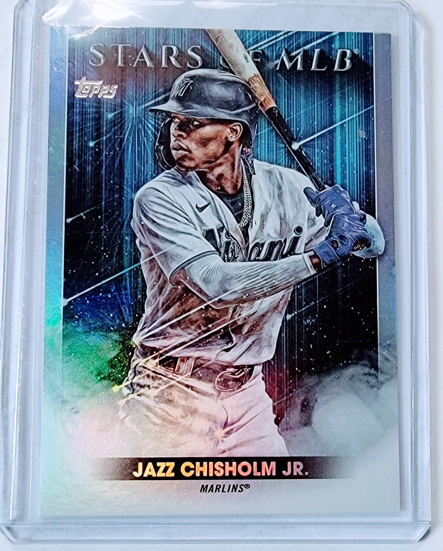 2022 Topps Jazz Chisolm Jr Stars of the MLB Baseball Trading Card GRB1 simple Xclusive Collectibles