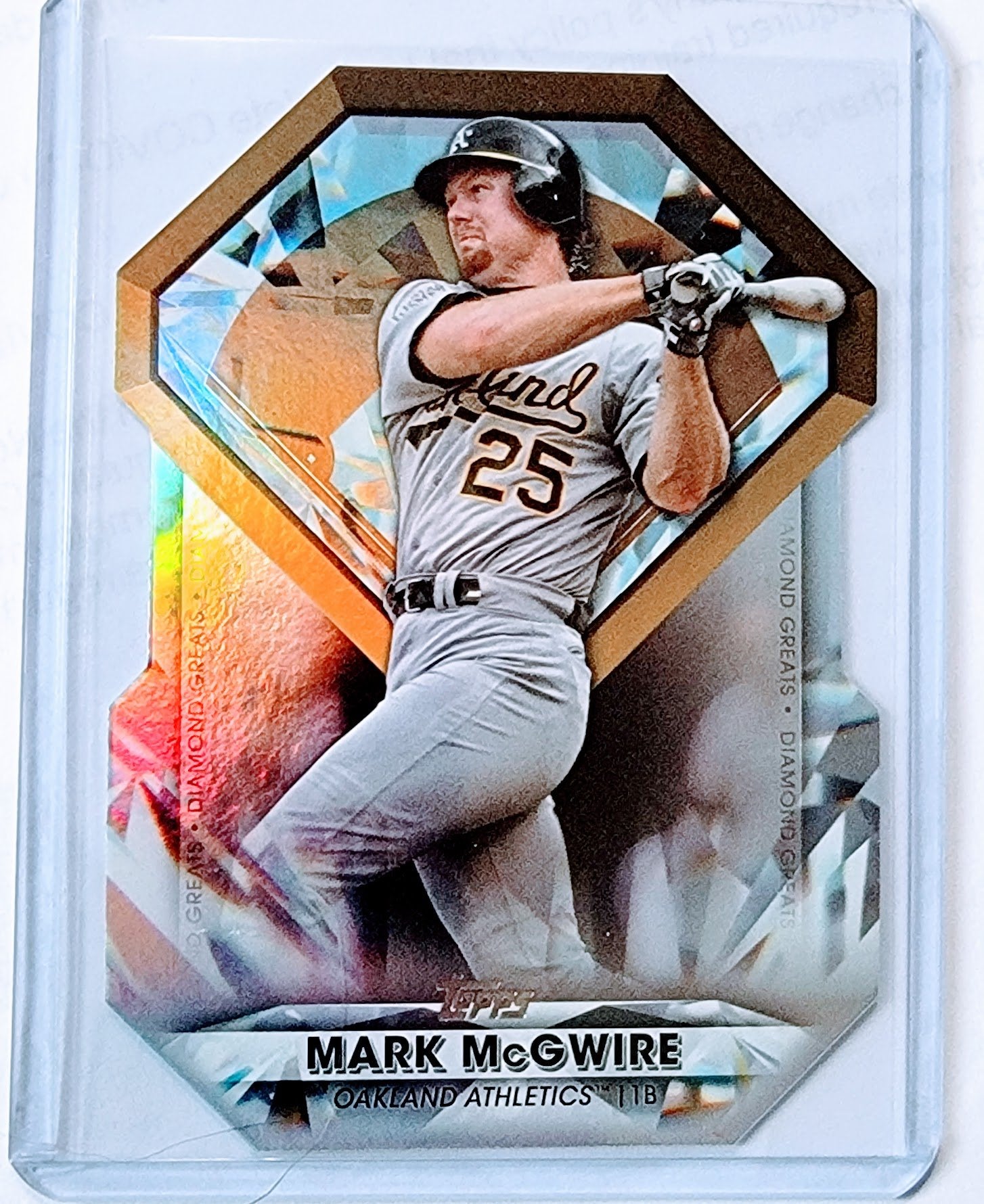 2022 Topps Mark McGwire Diamond Greats Diecut Refractor Baseball Trading Card GRB1 simple Xclusive Collectibles