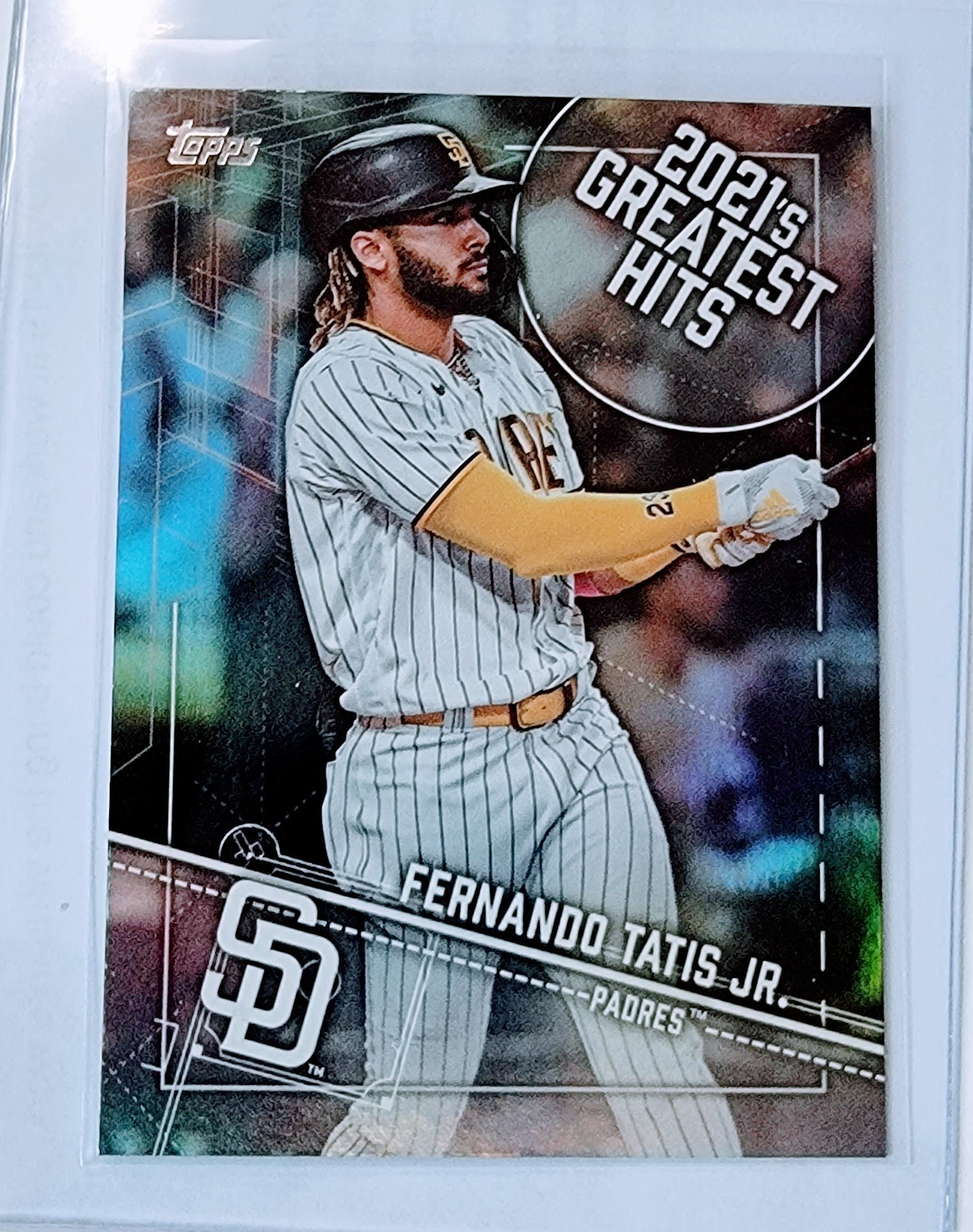 2022 Topps Fernando Tatis Jr 2021s Greatest Hits Foil Refractor Padres Baseball Trading Card GRB1 simple Xclusive Collectibles
