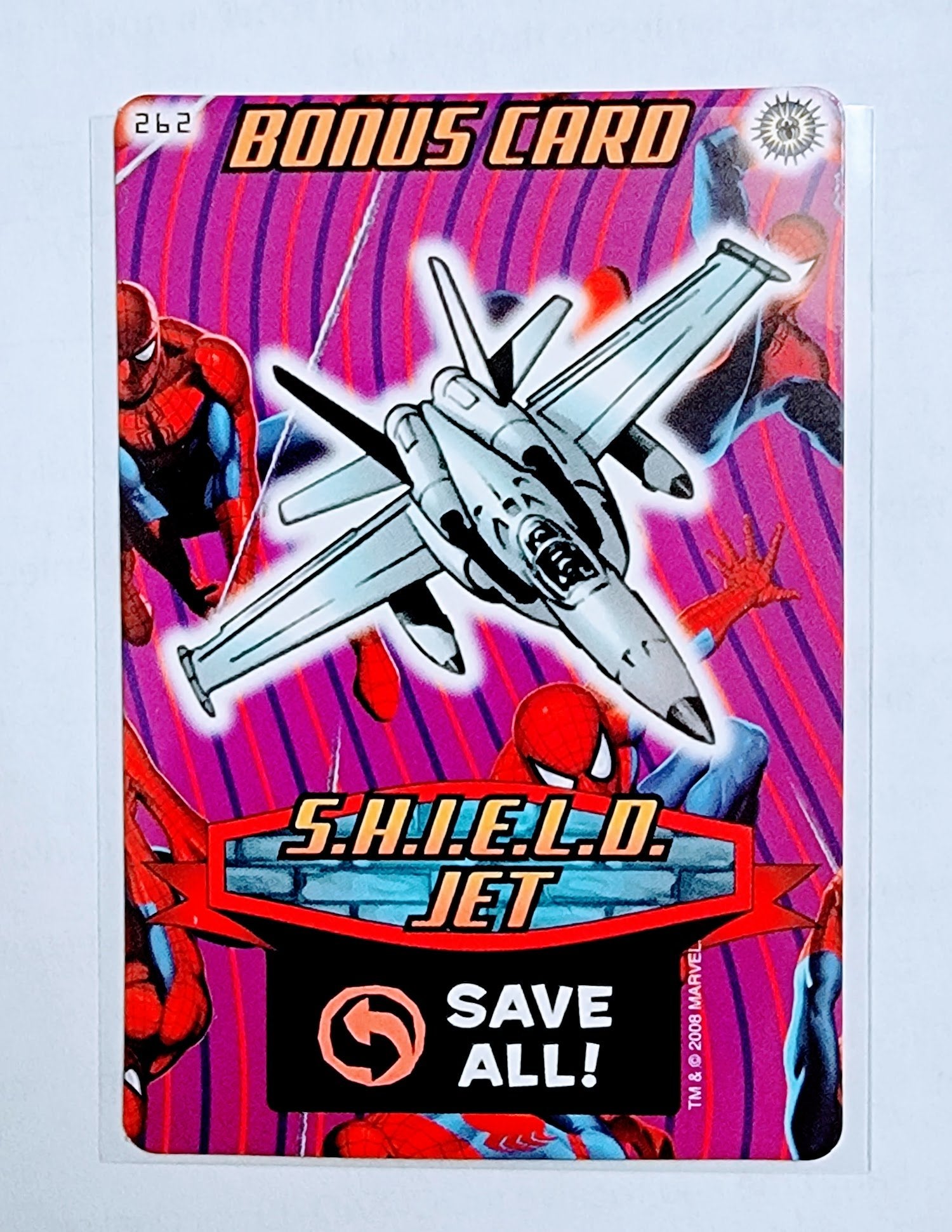 2008 Spiderman Heroes and Villains S.H.I.E.L.D Jet Bonus Card #10 Marvel Booster Trading Card UPTI simple Xclusive Collectibles