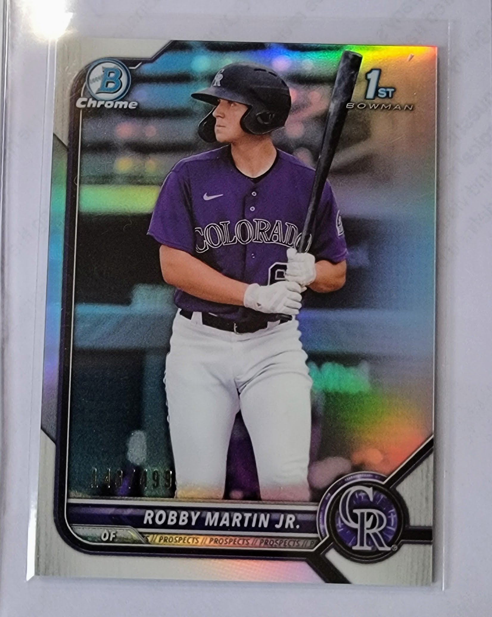 2022 Bowman Chrome Robby Martin Jr 1st on Bowman #'d/499 Refractor Baseball Trading Card GRB1 simple Xclusive Collectibles
