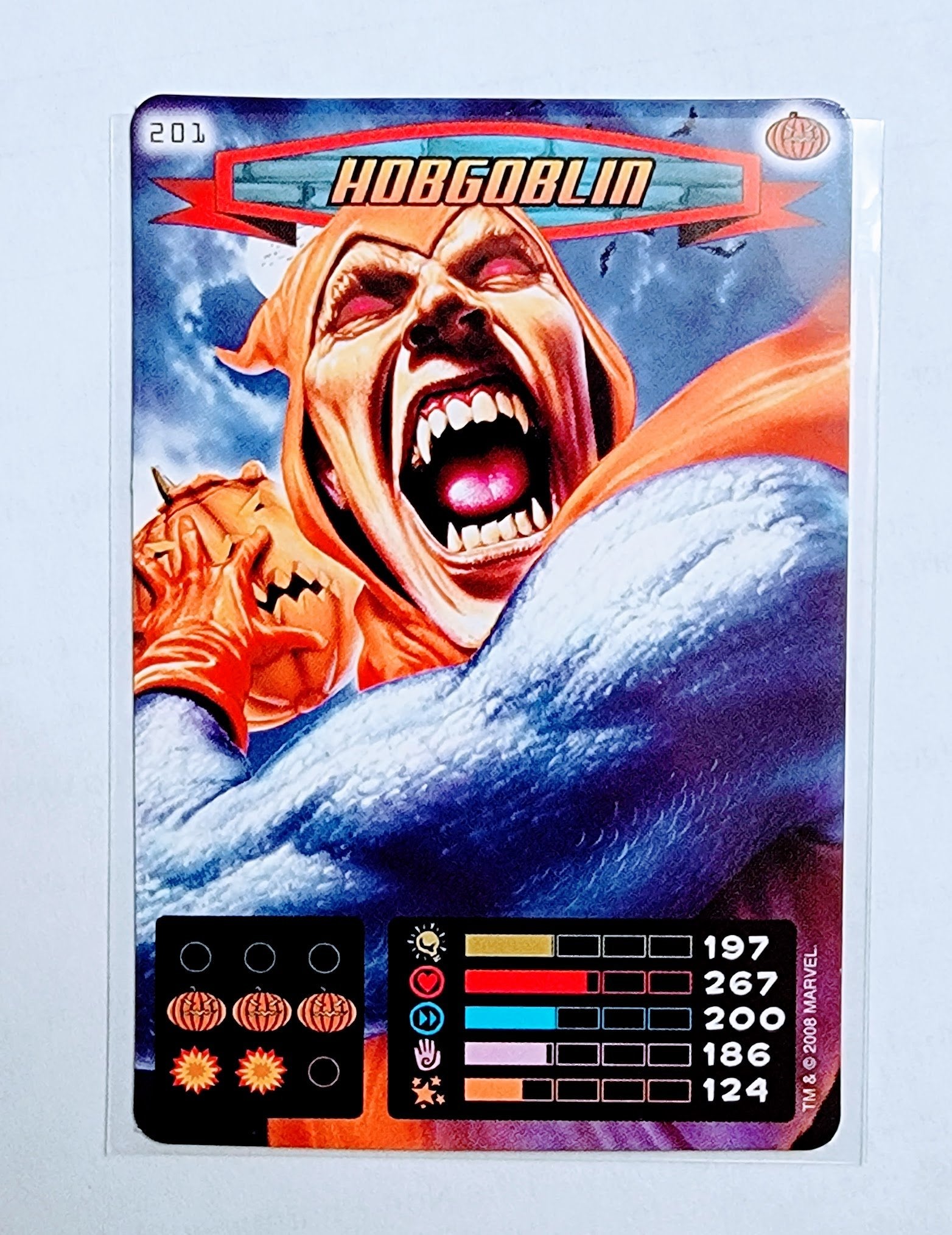 2008 Spiderman Heroes and Villains Hobgoblin #201 Marvel Booster Trading Card UPTI simple Xclusive Collectibles