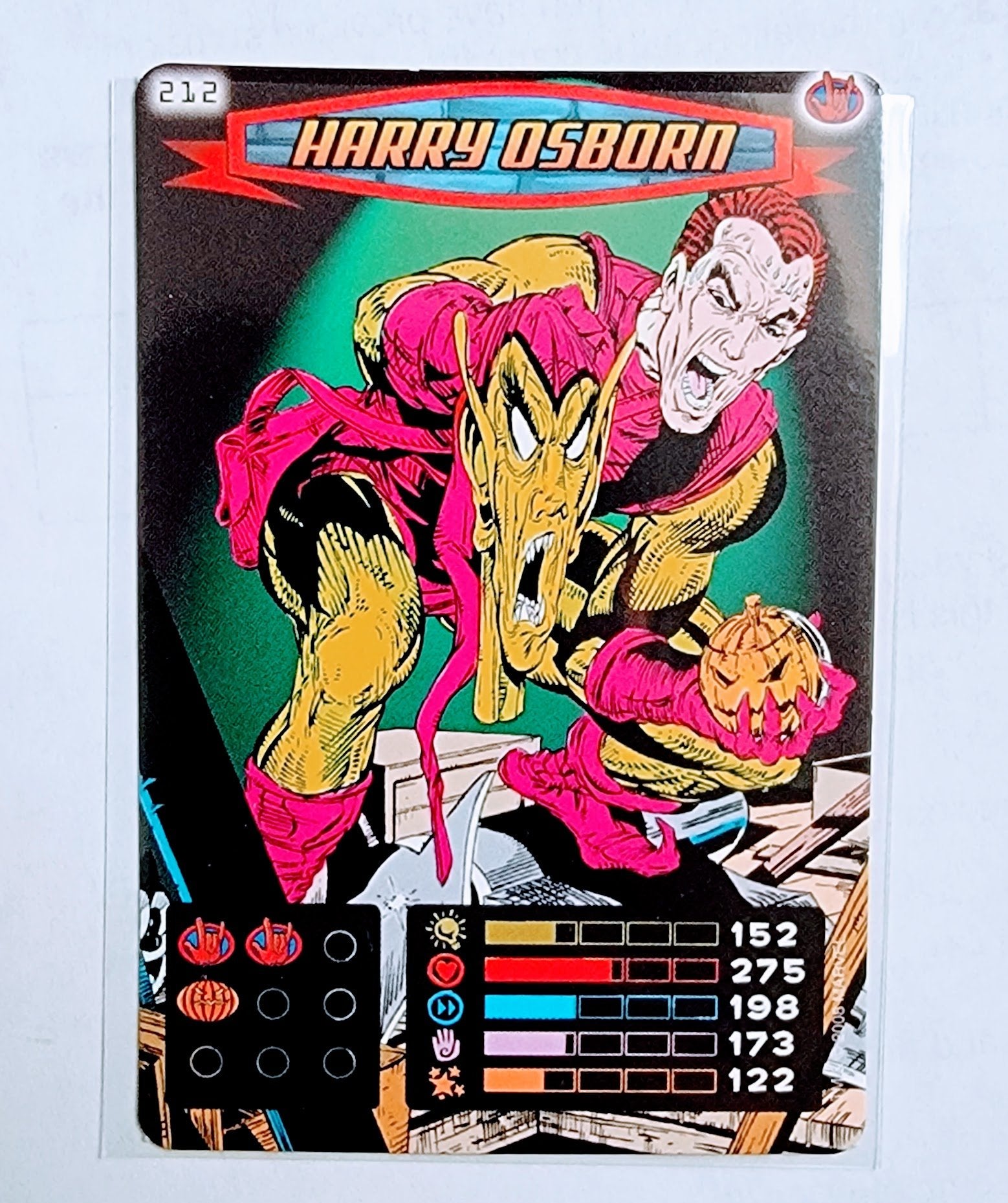 2008 Spiderman Heroes and Villains Harry Osborn #212 Marvel Booster Trading Card UPTI simple Xclusive Collectibles