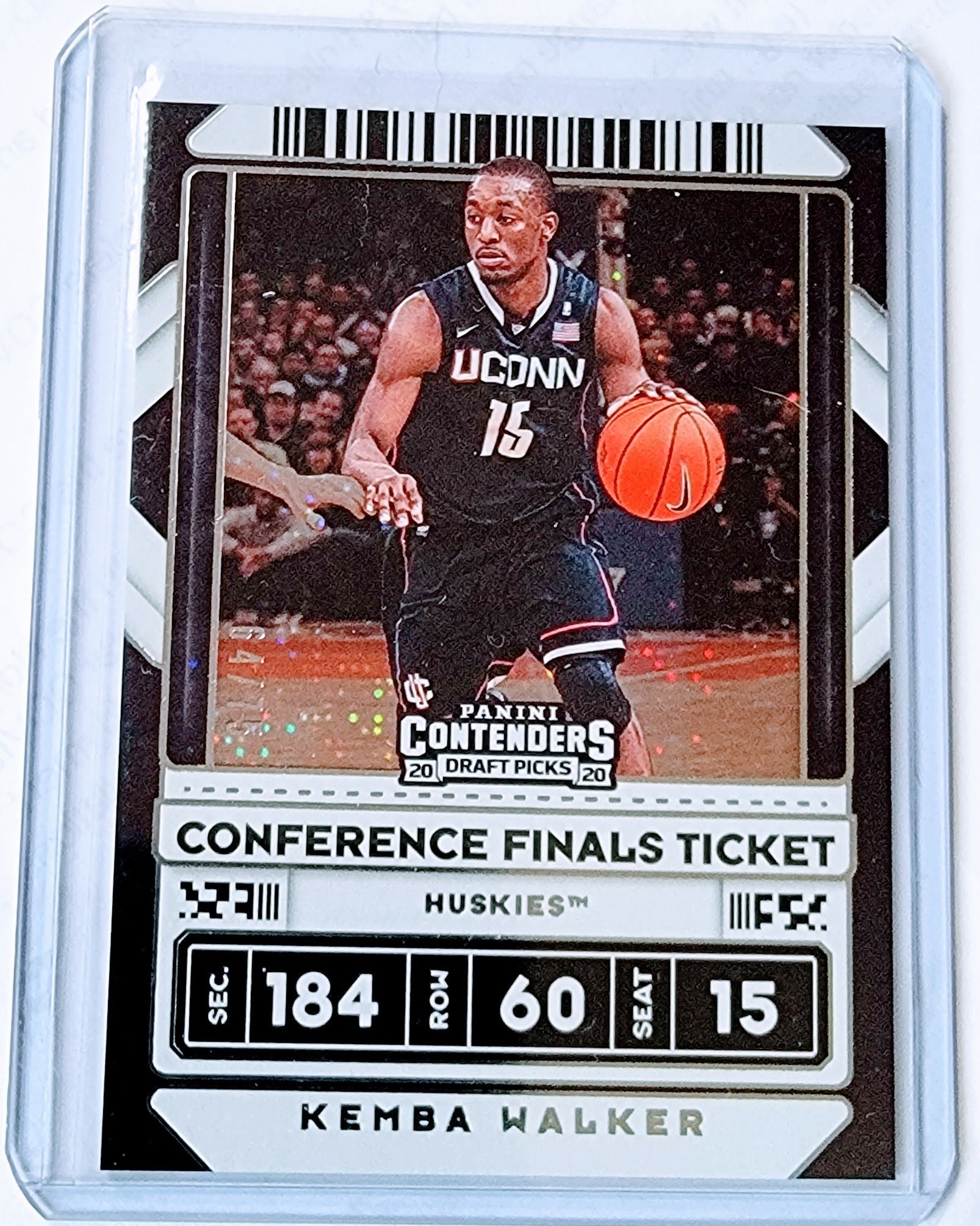2020-21 Panini Contenders Draft Picks Kemba Walker Conference Finals Ticket #'d/75 Refractor Basketball Trading Card GRB1 simple Xclusive Collectibles