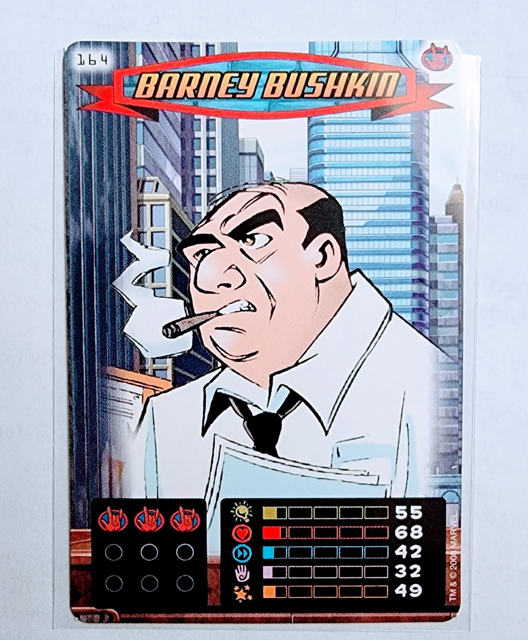 2008 Spiderman Heroes and Villains Barney Bushkin #164 Marvel Booster Trading Card UPTI simple Xclusive Collectibles