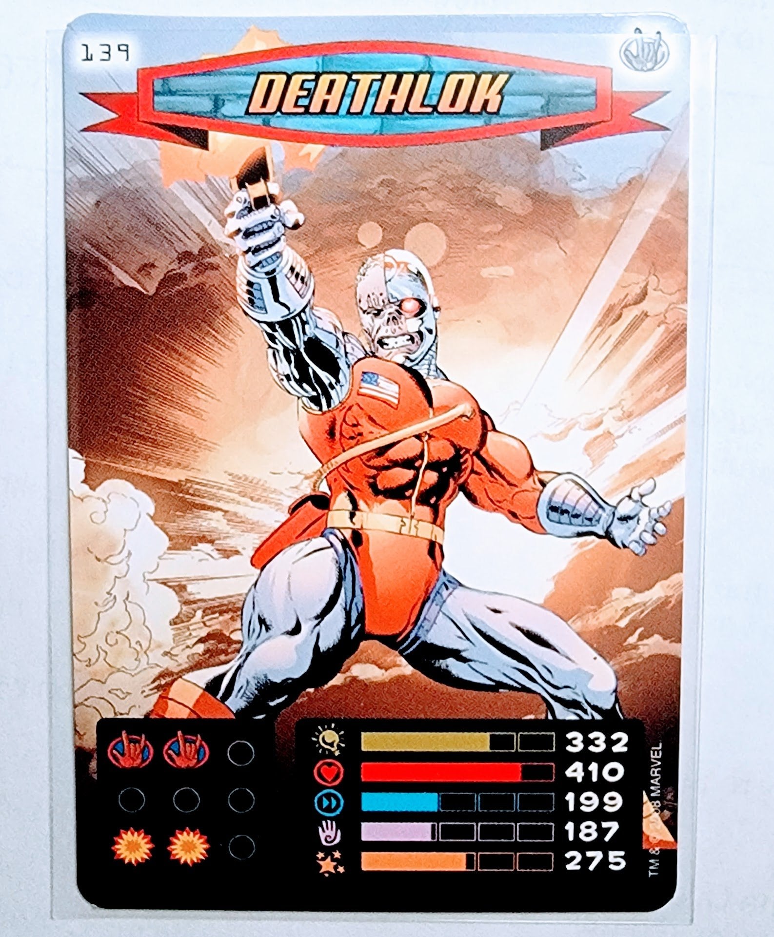2008 Spiderman Heroes and Villains Deathlok #139 Marvel Booster Trading Card UPTI simple Xclusive Collectibles