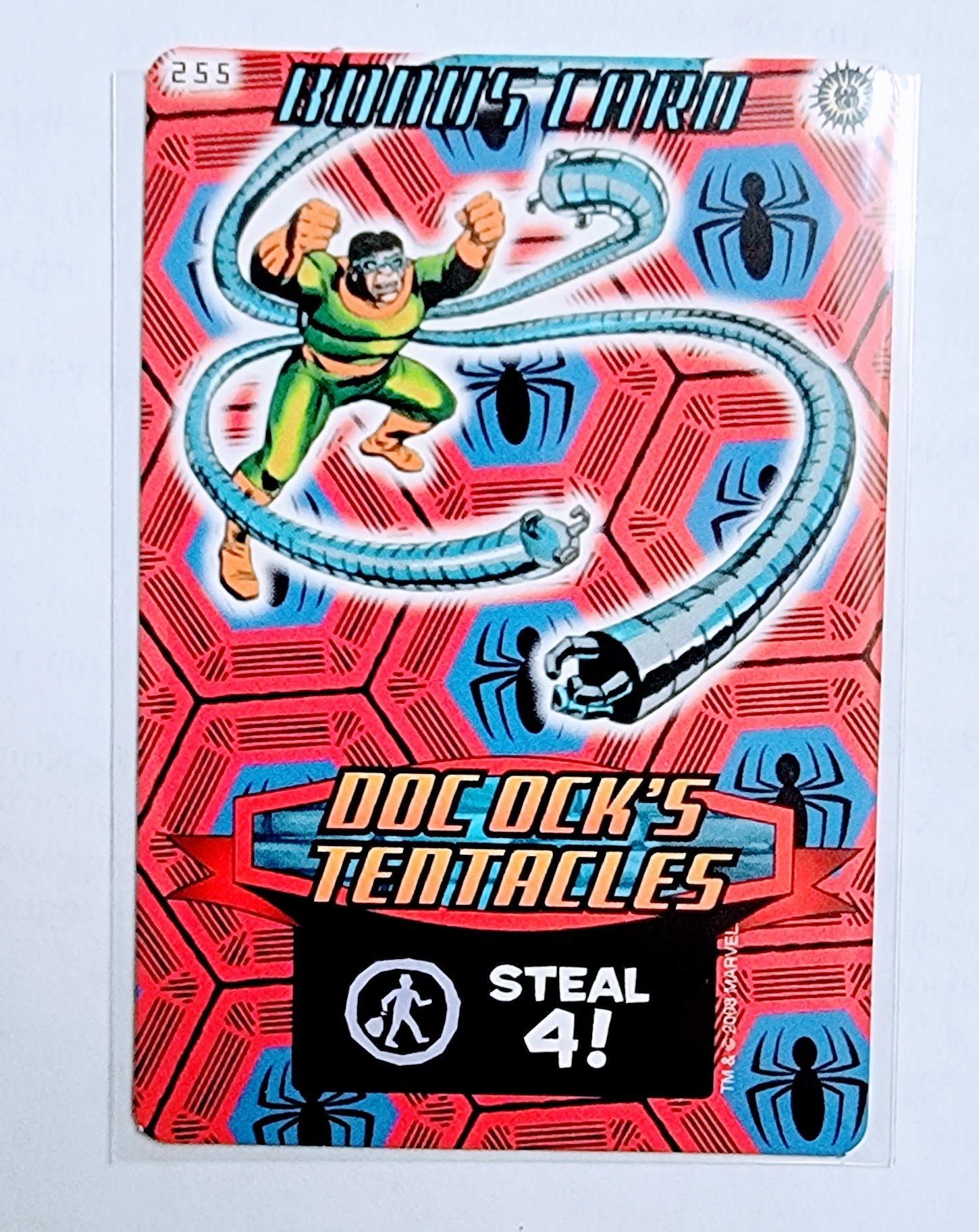 2008 Spiderman Heroes and Villains Doc Ock's Tentacles #255 Marvel Booster Trading Card UPTI simple Xclusive Collectibles