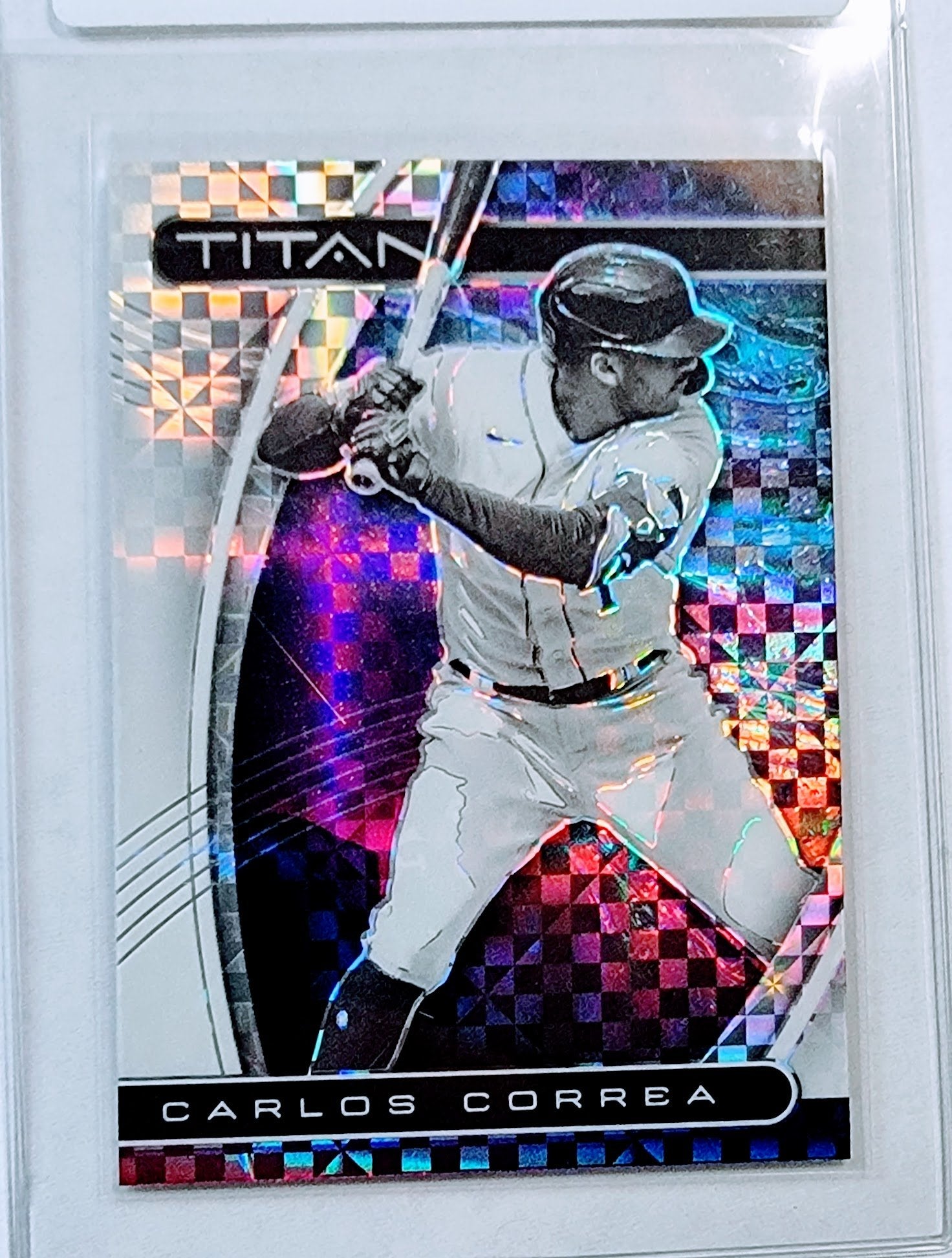 2021 Panini Chronicles Carlos Correa Titans Building Blocks Refractor Baseball Card AVM1 simple Xclusive Collectibles