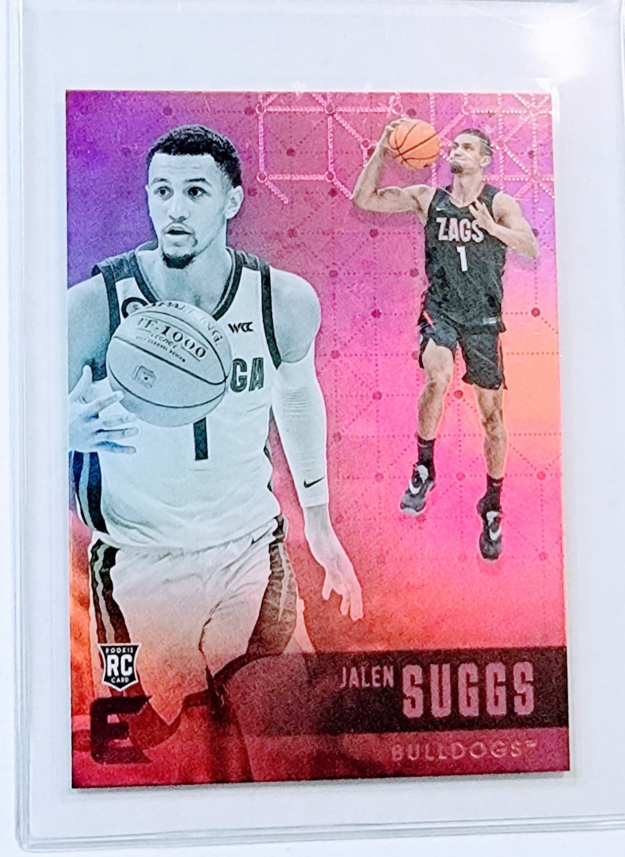 2021 Chronicles Draft Picks Jalen Suggs Pink Essentials Rookie Refractor Basketball Card AVM1 simple Xclusive Collectibles