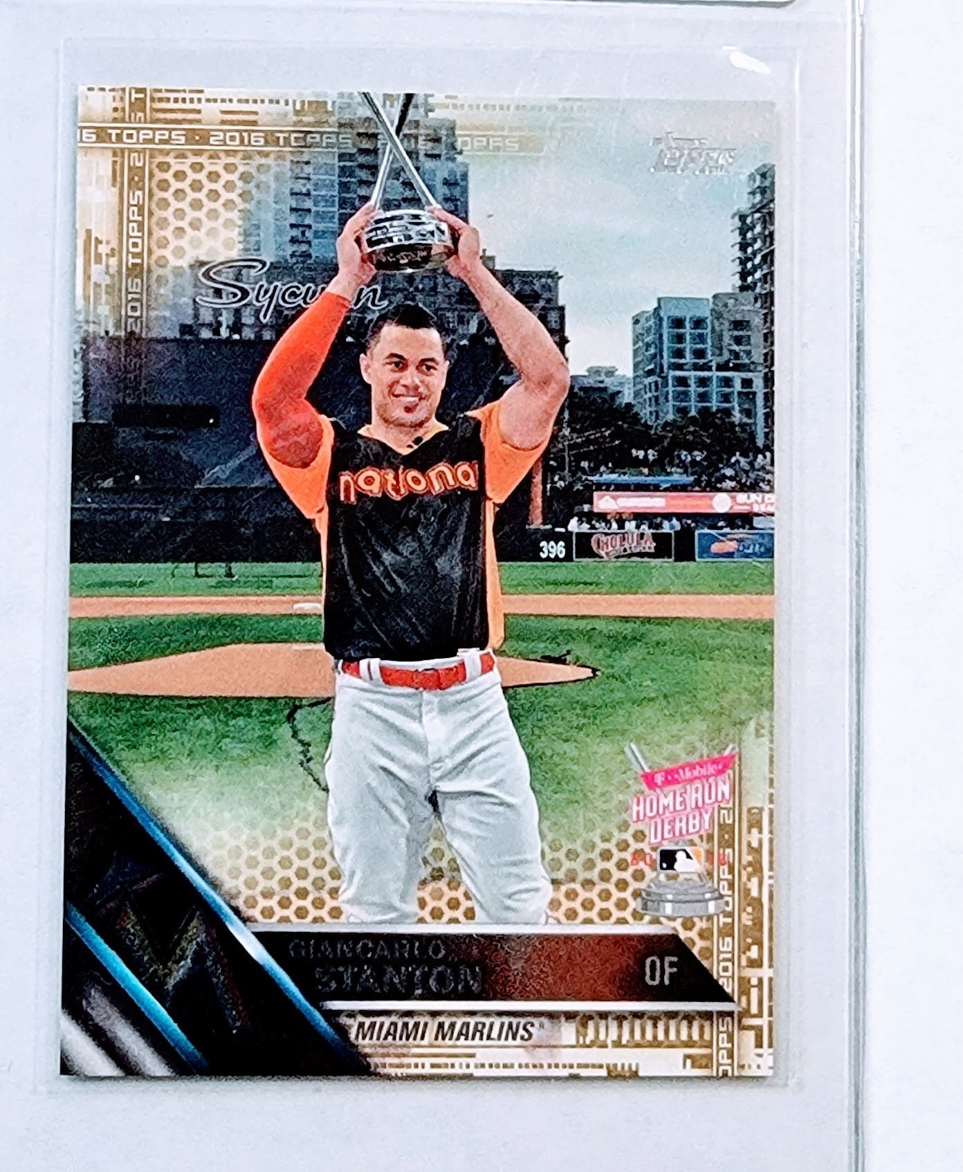2016 Topps Update Gold Giancarlo Stanton Homerun Derby #'d 2016 Gold Baseball Card AVM1 simple Xclusive Collectibles