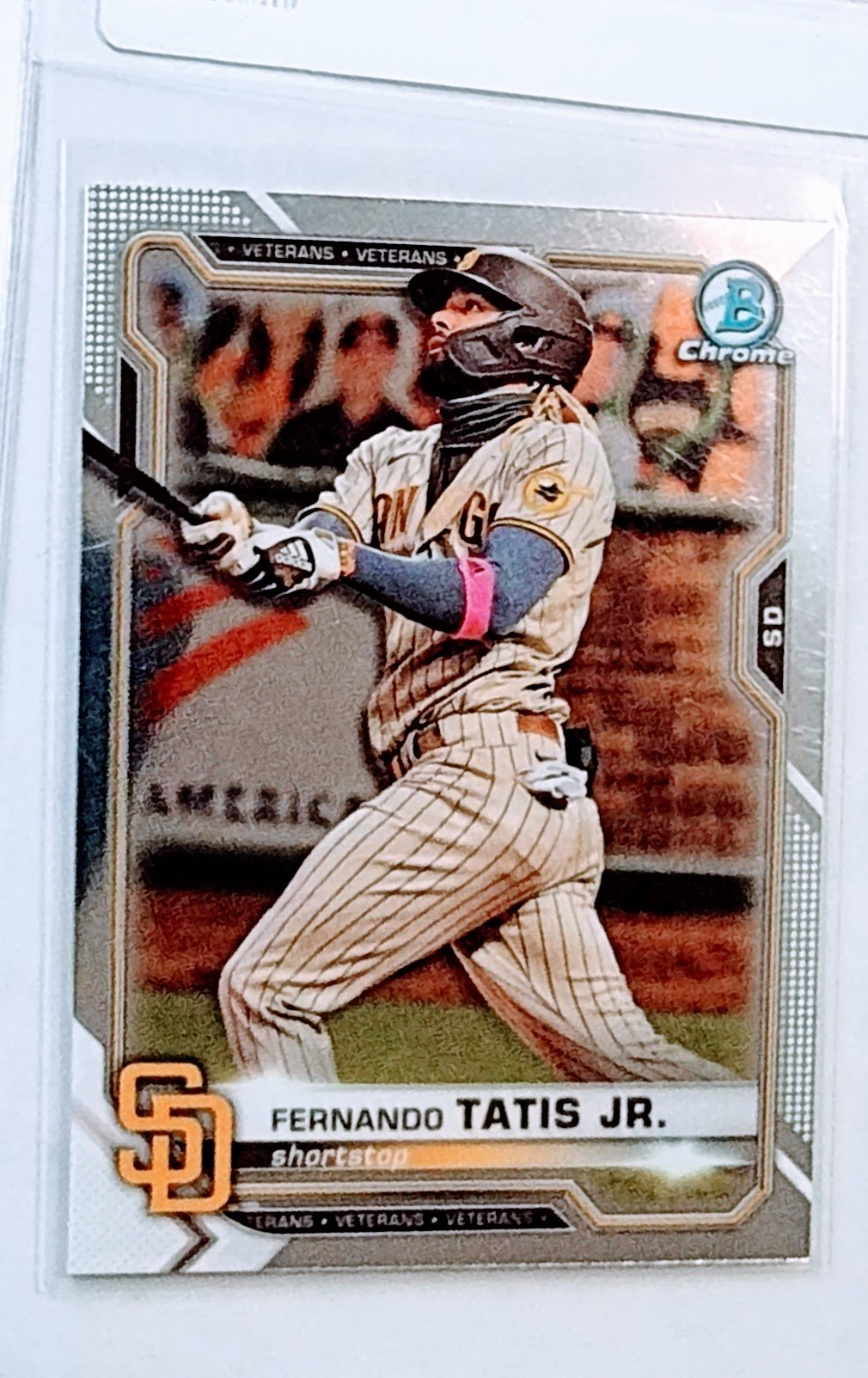 2021 Bowman Chrome Fernando Tatis Jr Veterans Baseball Card AVM1 simple Xclusive Collectibles