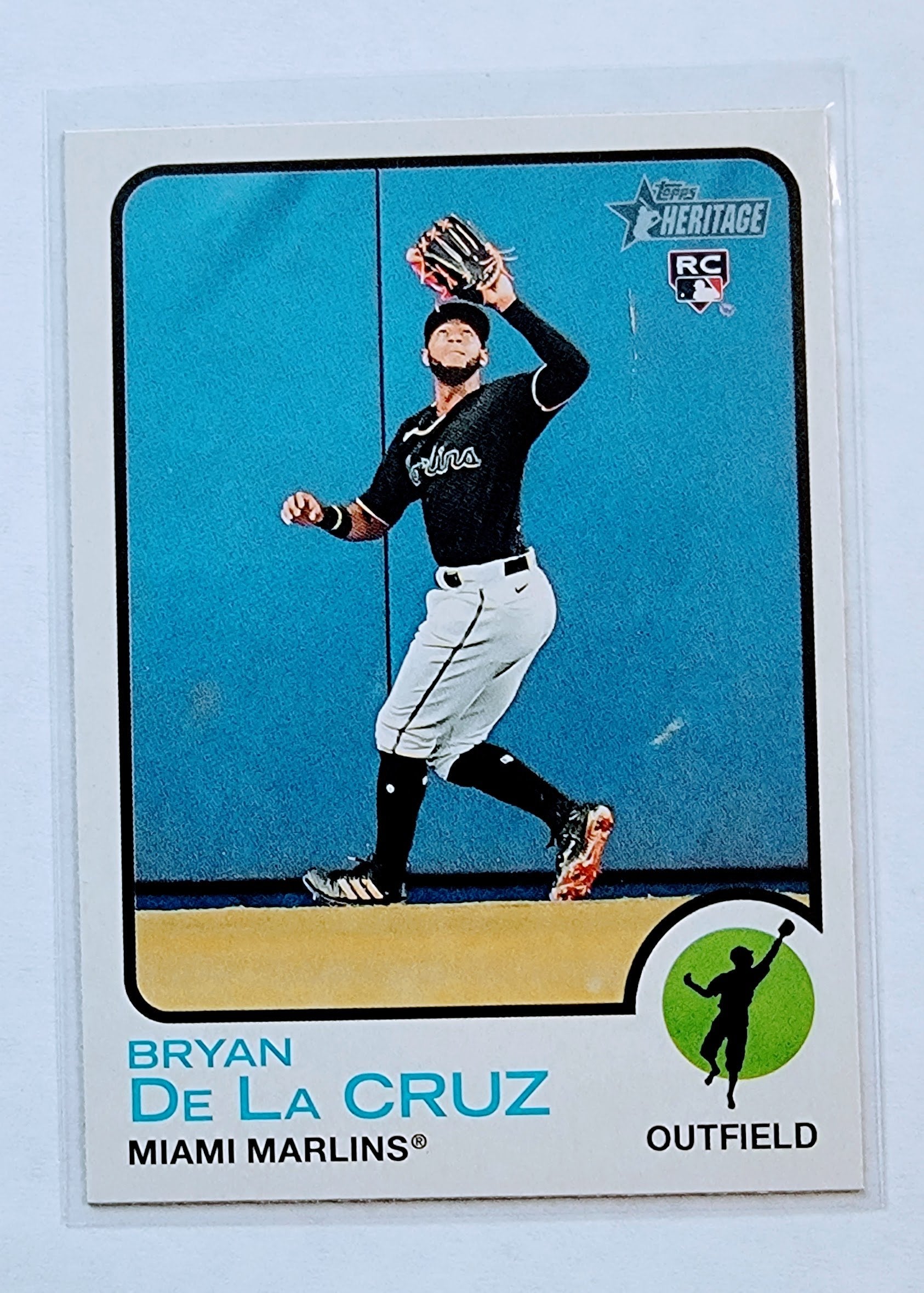 2022 Topps Heritage Bryan De La Cruz Rookie RC Baseball Card AVM1 simple Xclusive Collectibles