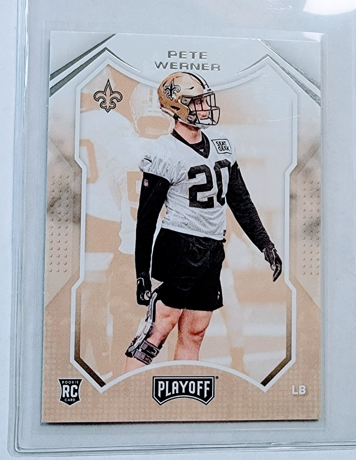 2021 Panini Playoff Pete Werner Rookie Football Card AVM1 simple Xclusive Collectibles