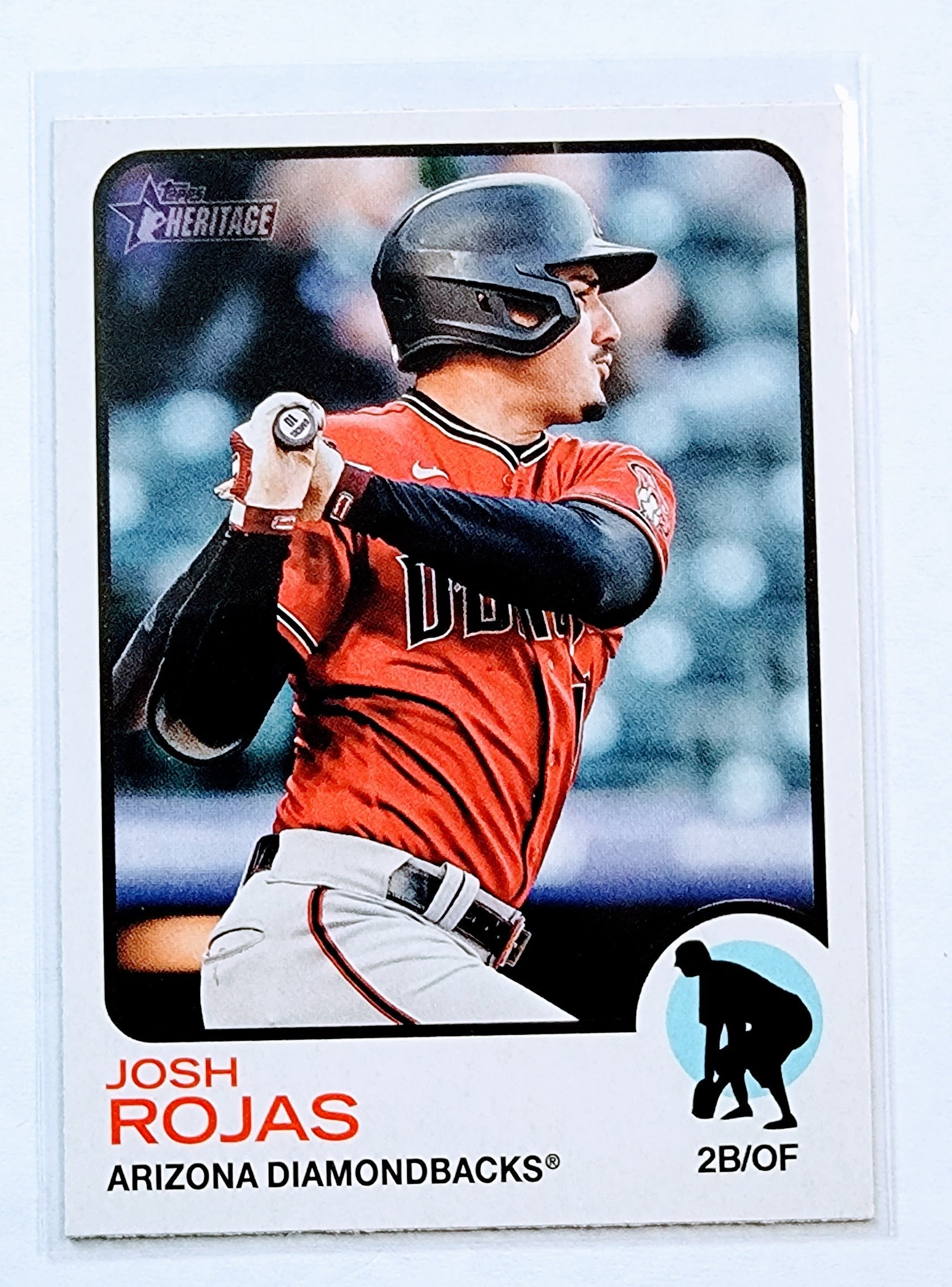 2022 Topps Heritage Josh Rojas Baseball Card AVM1 simple Xclusive Collectibles