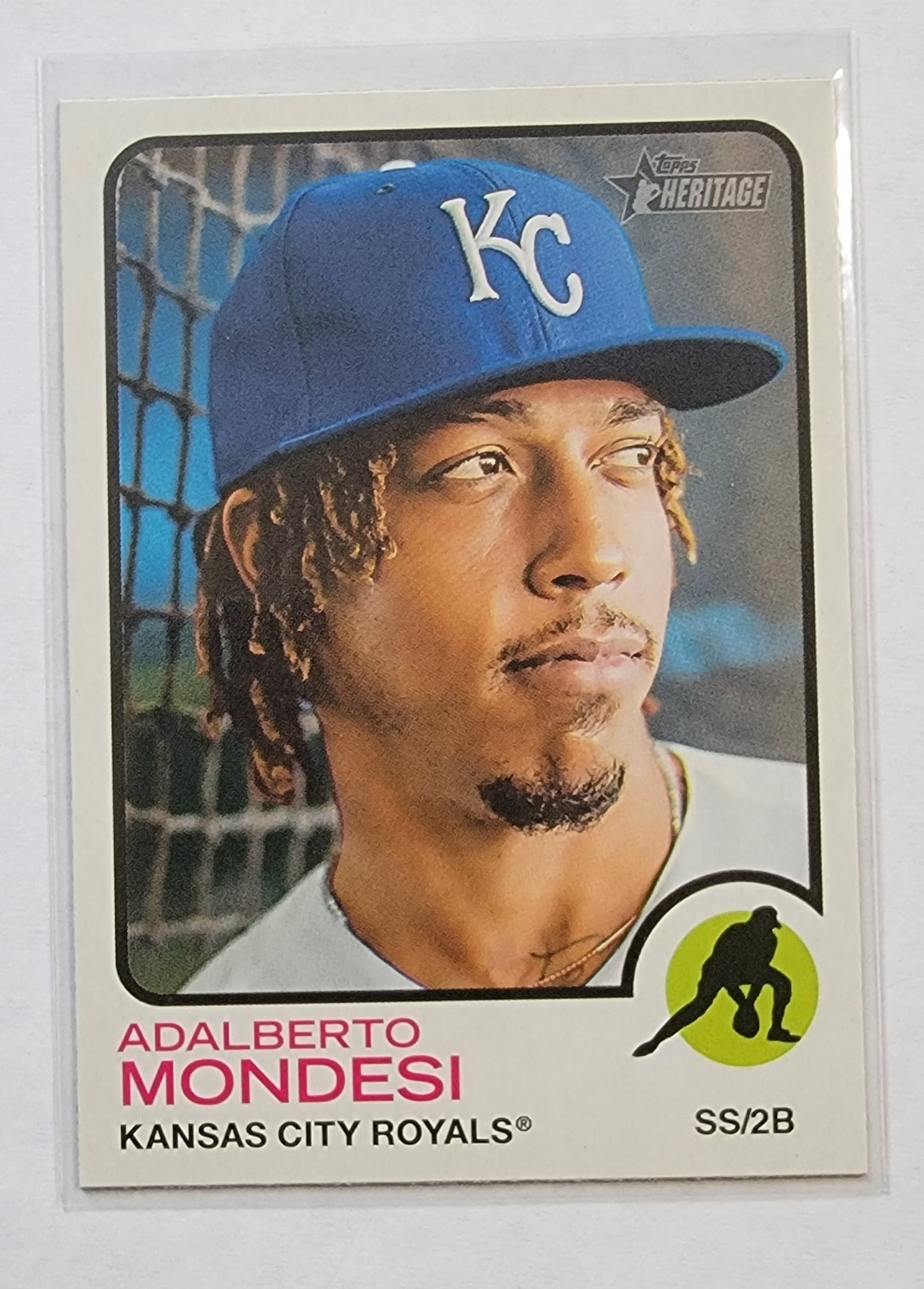 2022 Topps Heritage Adalberto Mondesi Baseball Card AVM1 simple Xclusive Collectibles
