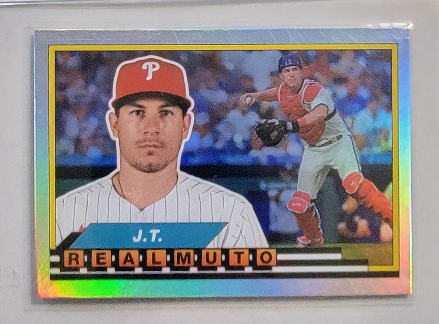 2021 Topps Archives JT Realmuto Rainbow Foil Baseball Card AVM1 simple Xclusive Collectibles