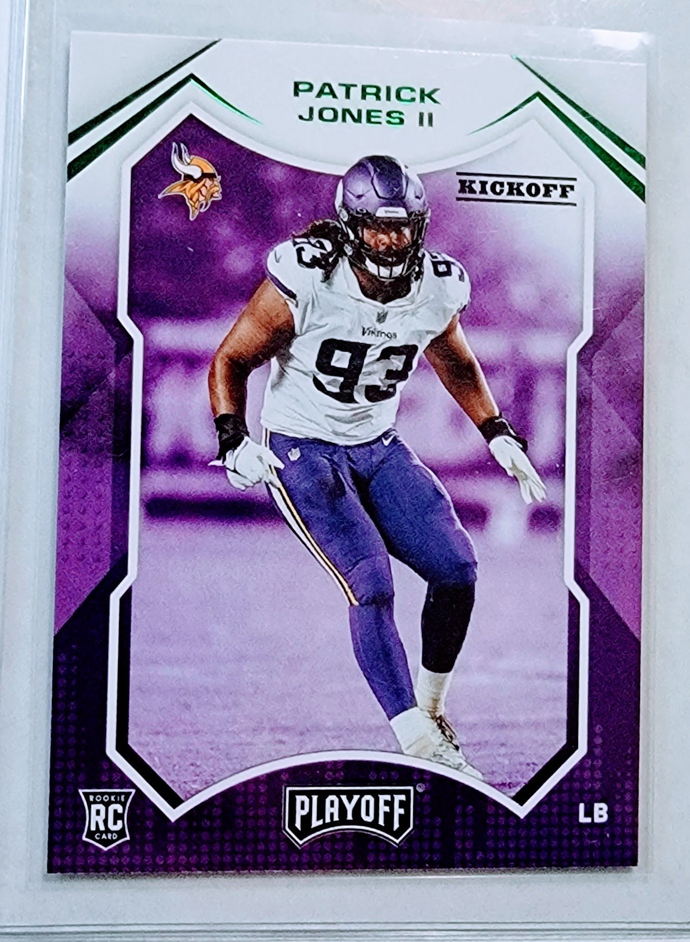2021 Panini Playoff Patrick Jones II Kickoff Green Insert Rookie Football Card AVM1 simple Xclusive Collectibles