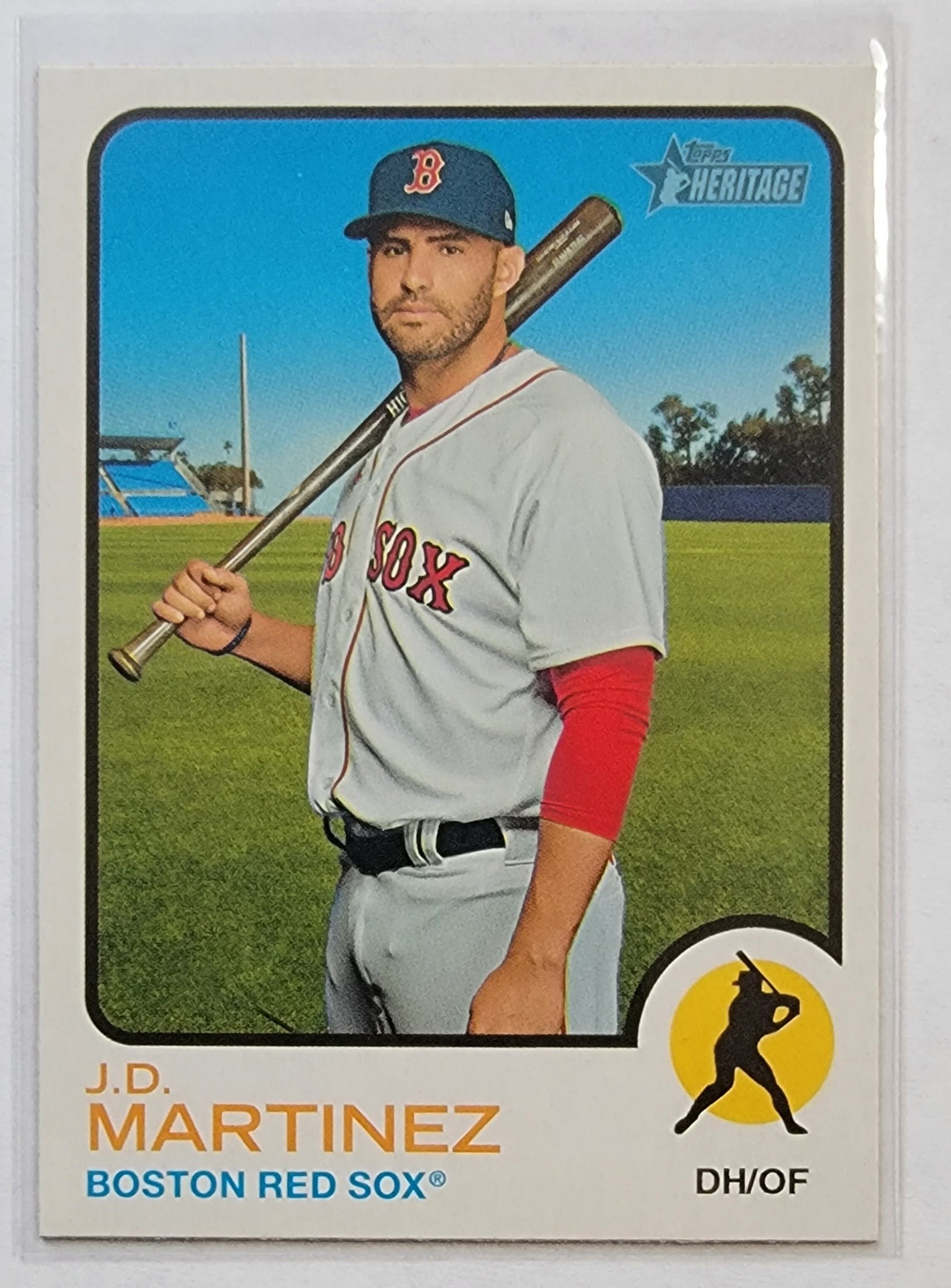2022 Topps Heritage JD Martinez Baseball Card AVM1 simple Xclusive Collectibles