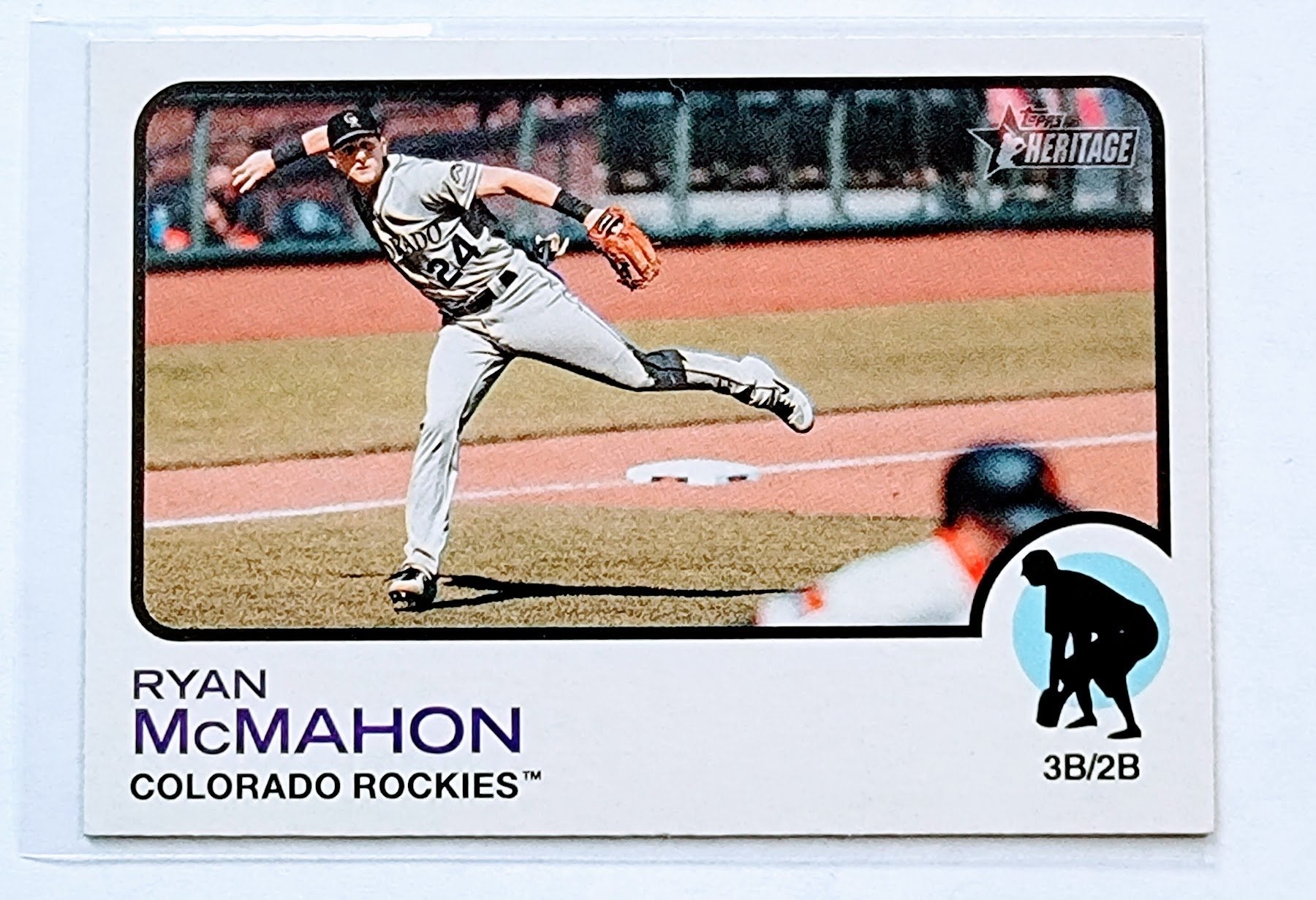 2022 Topps Heritage Ryan McMahon Baseball Card AVM1 simple Xclusive Collectibles