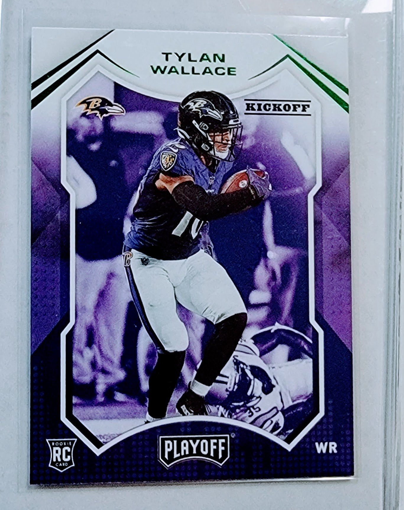 2021 Panini Playoff Tylan Wallace Kickoff Green Insert Rookie Football Card AVM1 simple Xclusive Collectibles