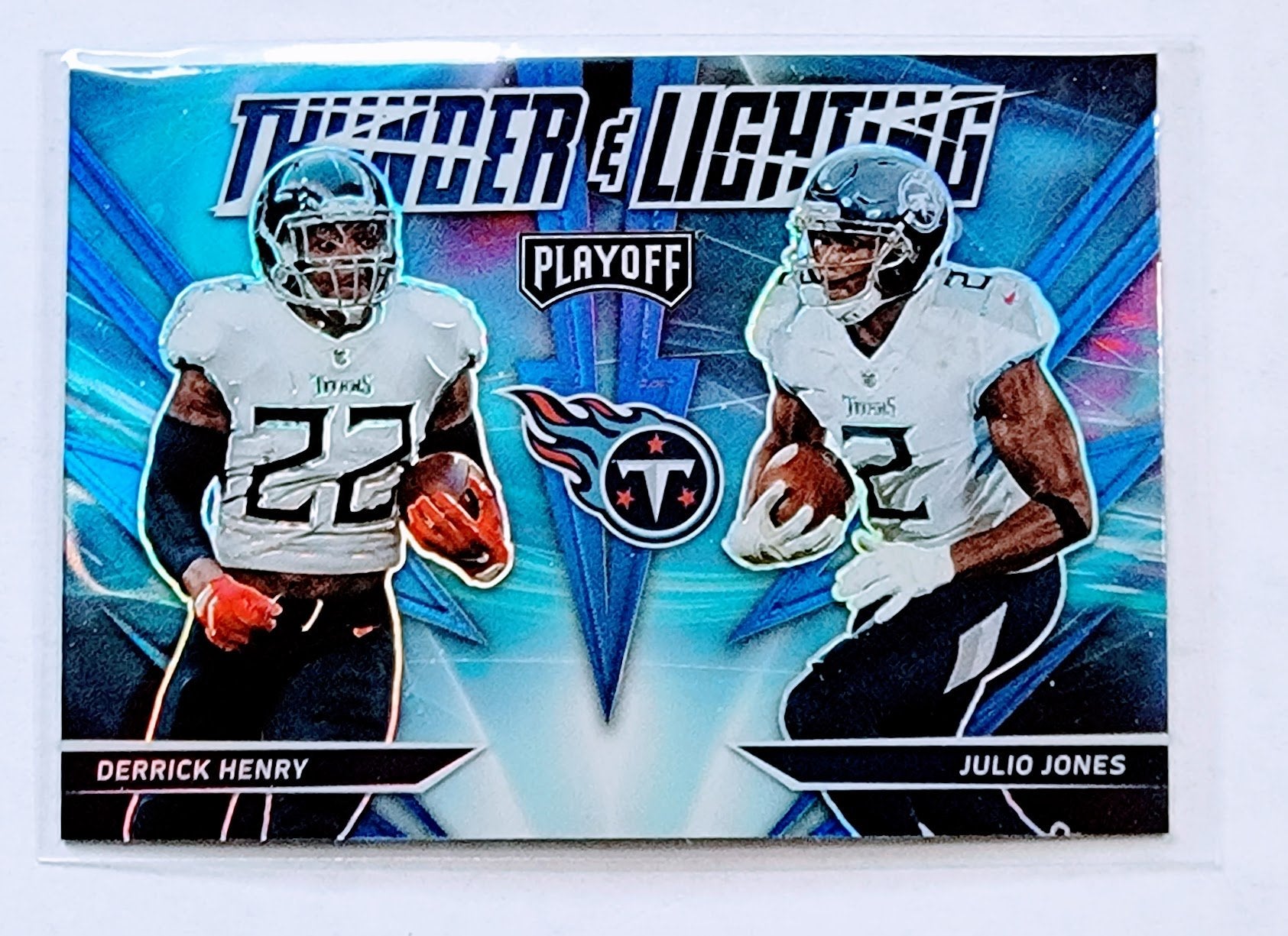 2021 Panini Playoff Derrick Henry & Julio Jones Thunder & Lightning Insert Football Card AVM1 simple Xclusive Collectibles