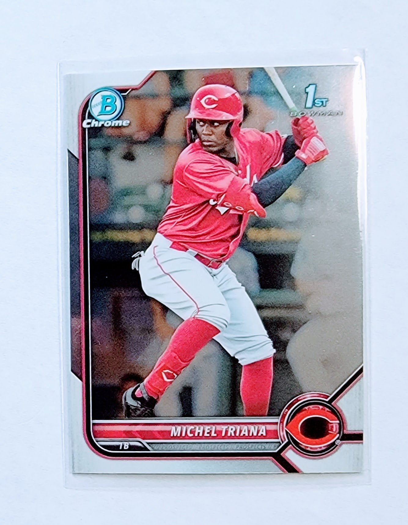 2022 Bowman Chrome Michel Triana Mega Box 1st on Bowman Baseball Card AVM1 simple Xclusive Collectibles