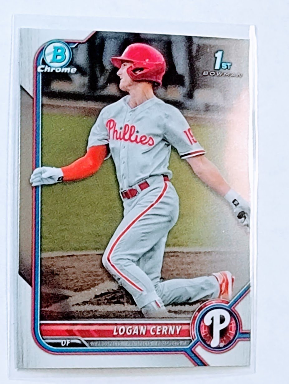 2022 Bowman Chrome Logan Cerny Mega Box 1st on Bowman Baseball Card AVM1 simple Xclusive Collectibles