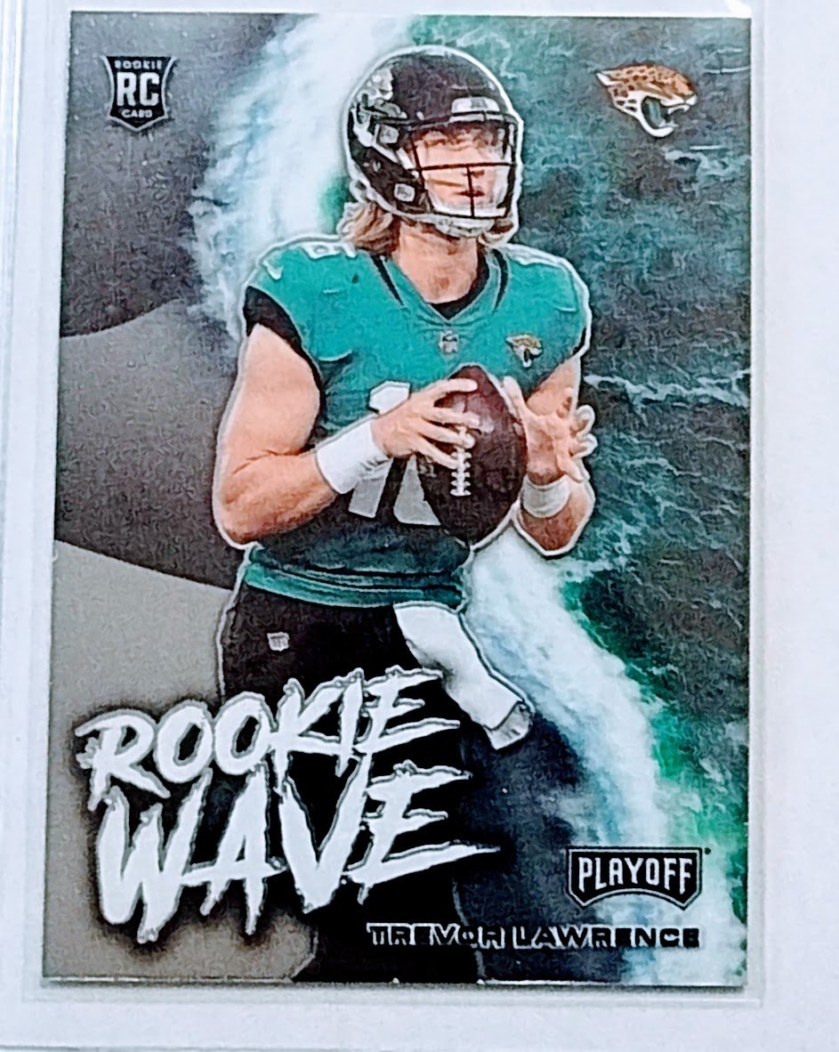 2021 Panini Playoff Trevor Lawrence Rookie Wave Insert Football Card AVM1 simple Xclusive Collectibles