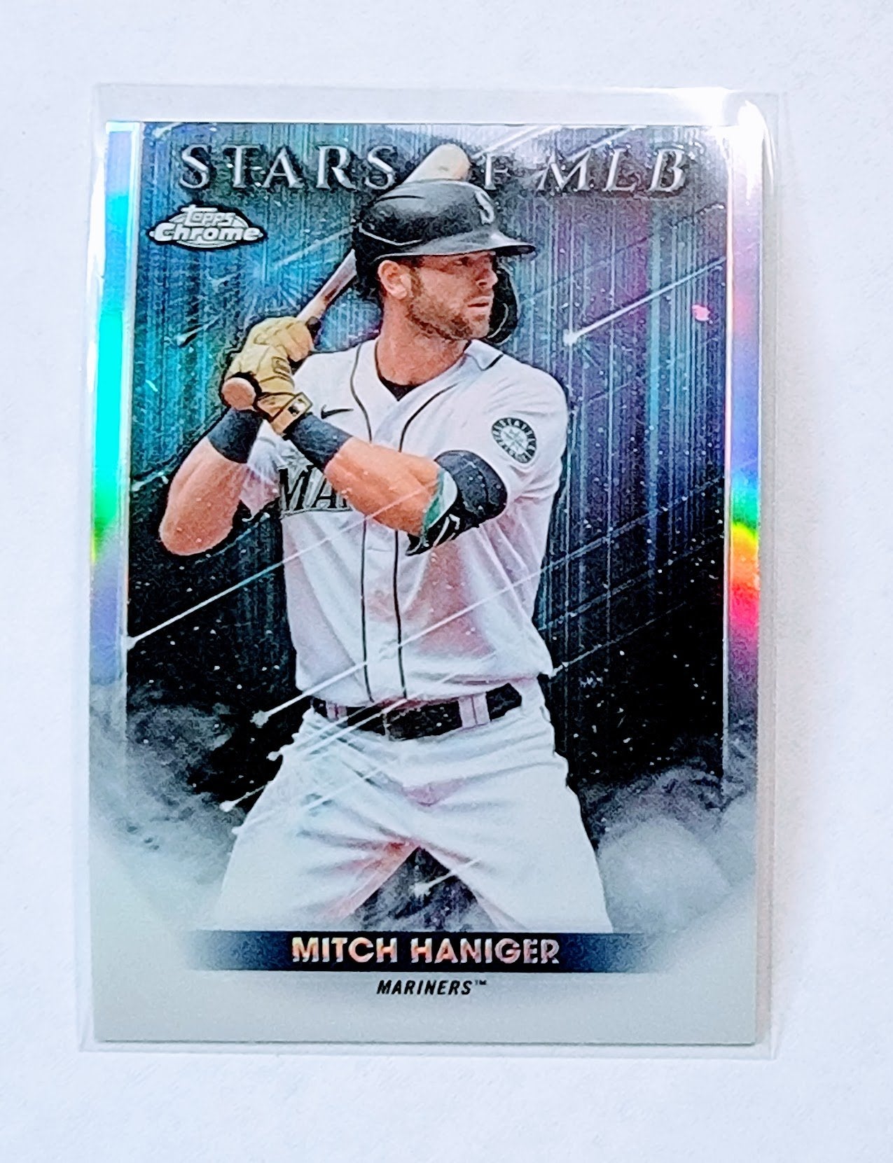 2022 Topps Mitch Haniger Stars of the MLB Foil Refractor Baseball Card AVM1 simple Xclusive Collectibles