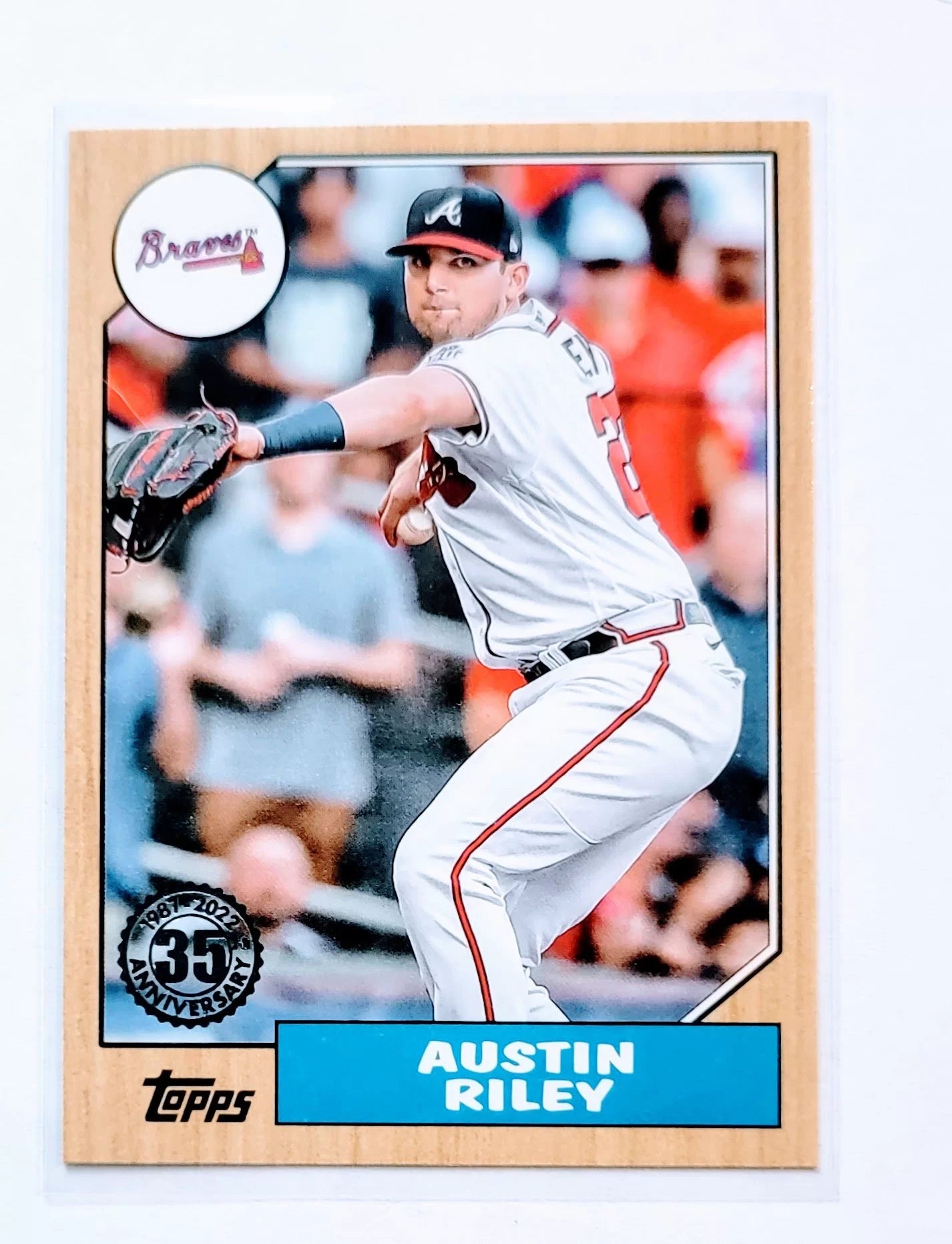 2022 Topps Austin Riley 1987 35th Anniversary Baseball Card AVM1 simple Xclusive Collectibles