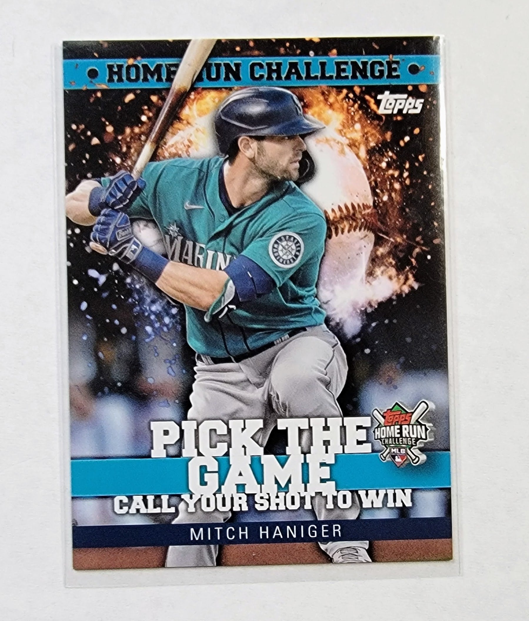 2022 Topps Mitch Haniger Homerun Challenge Promo Baseball Card 'Scratched' AVM1 simple Xclusive Collectibles