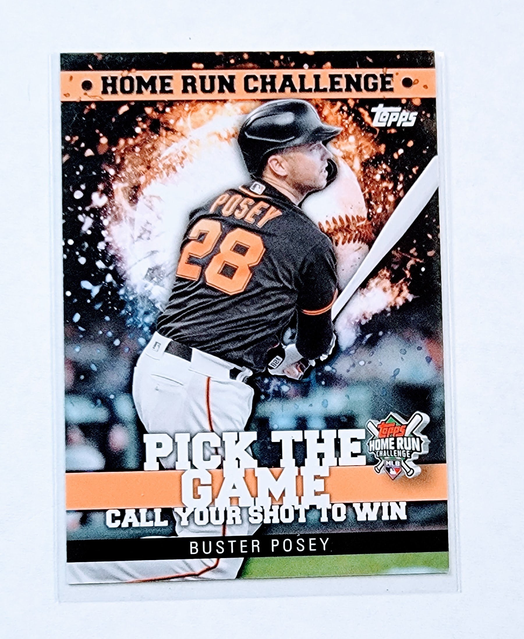 2022 Topps Buster Posey Homerun Challenge Promo Baseball Card 'Scratched' AVM1 simple Xclusive Collectibles