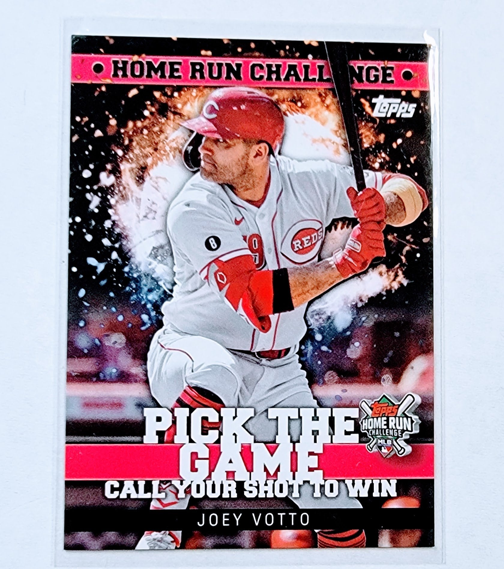 2022 Topps Joey Votto Homerun Challenge Promo Baseball Card 'Scratched' AVM1 simple Xclusive Collectibles