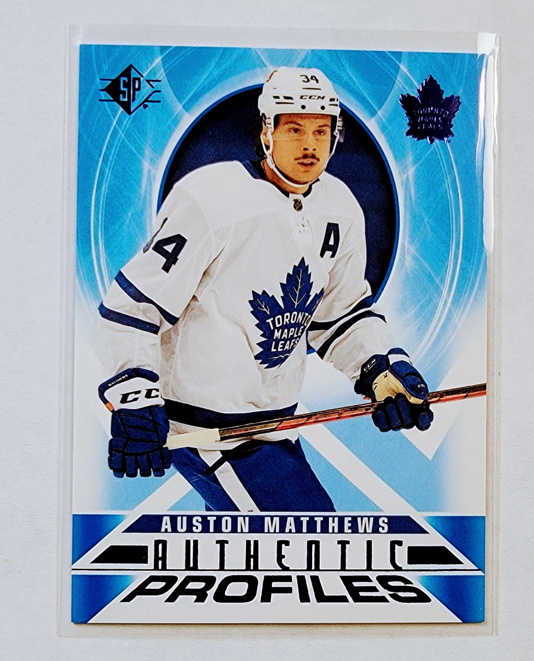 2020-21 SP Authentic Profiles Blue Auston Matthews Hockey Card AVM1 simple Xclusive Collectibles