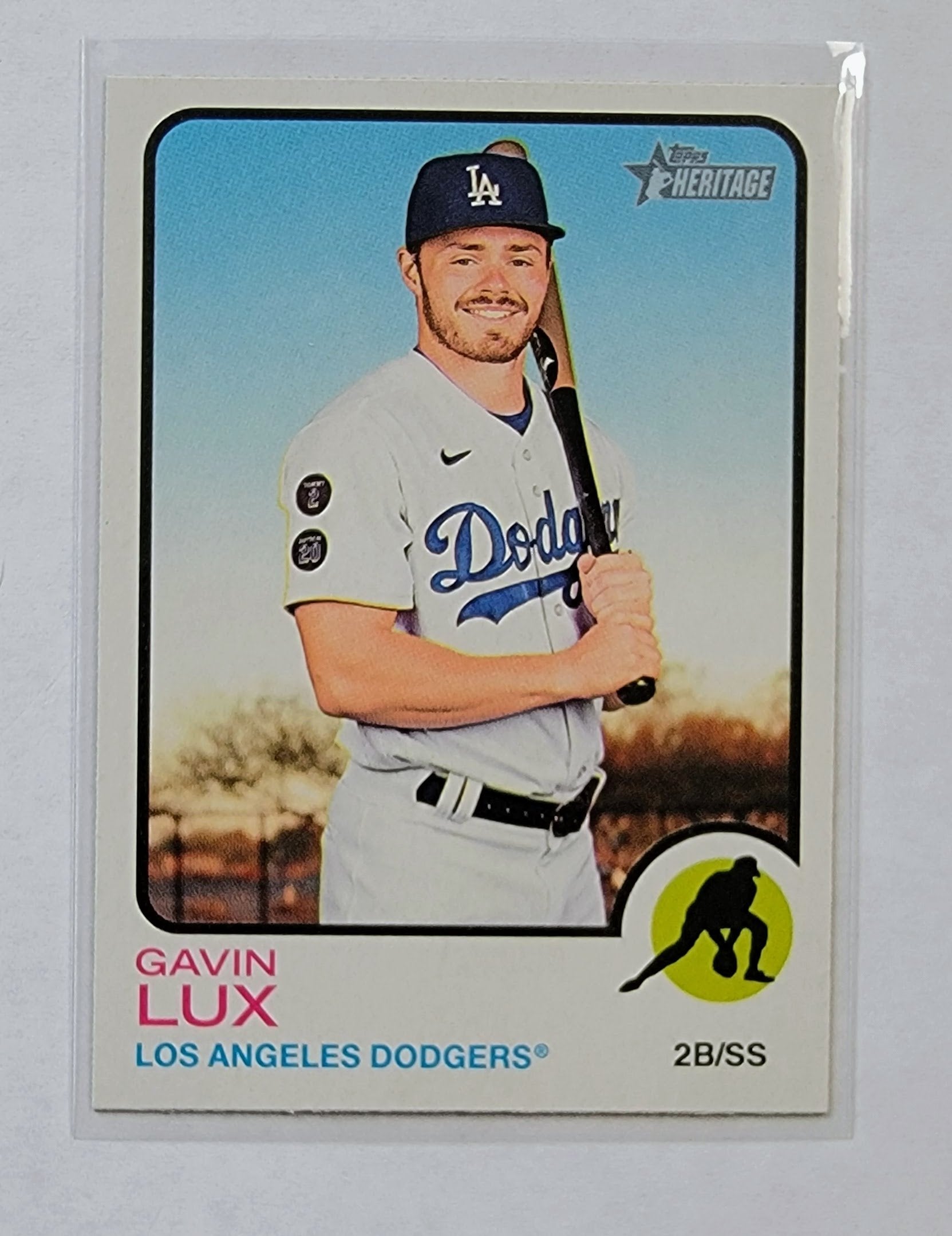 2022 Topps Heritage Gavin Lux Baseball Card AVM1 simple Xclusive Collectibles