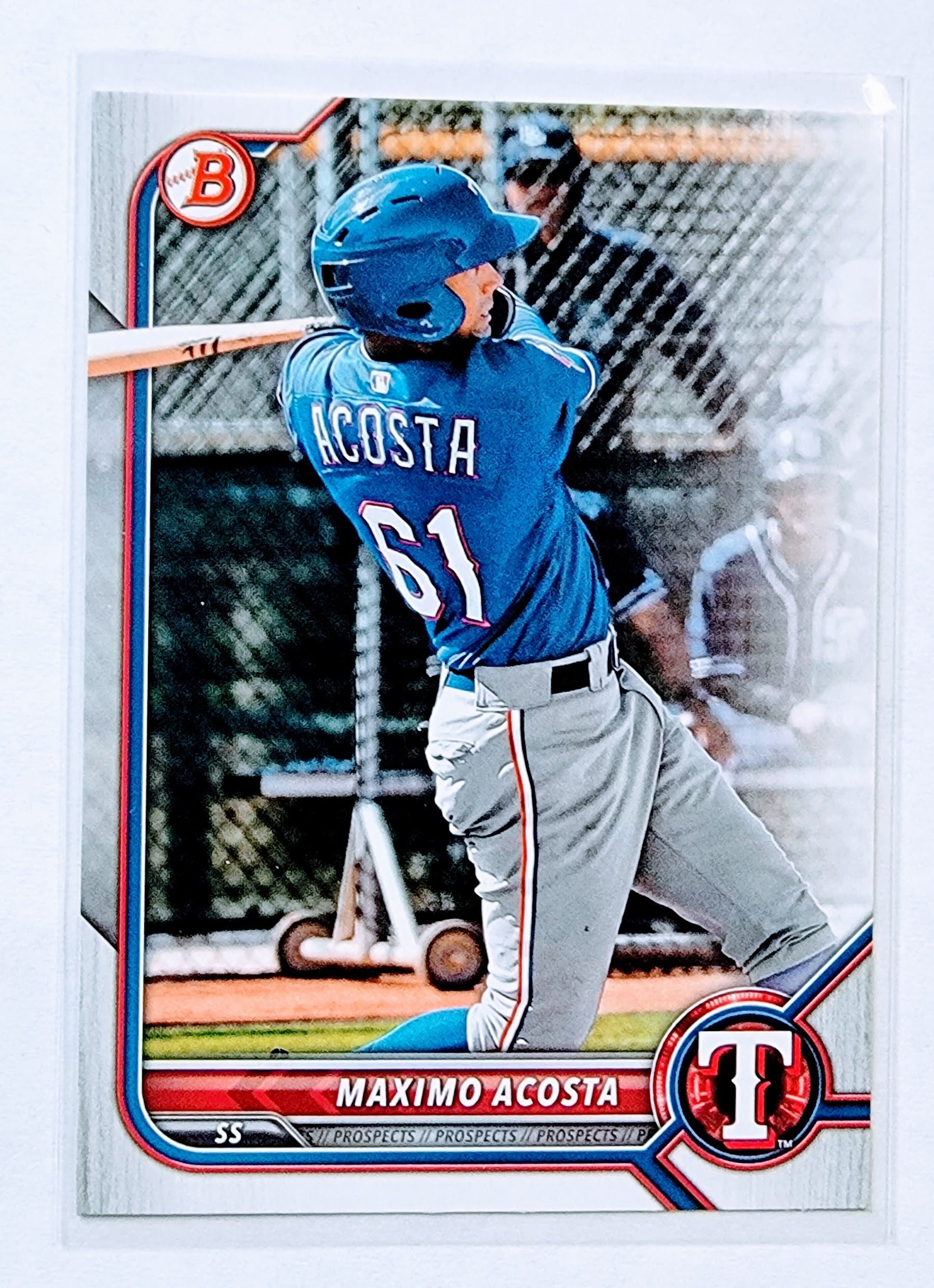 2022 Bowman Maximo Acosta Baseball Card AVM1 simple Xclusive Collectibles