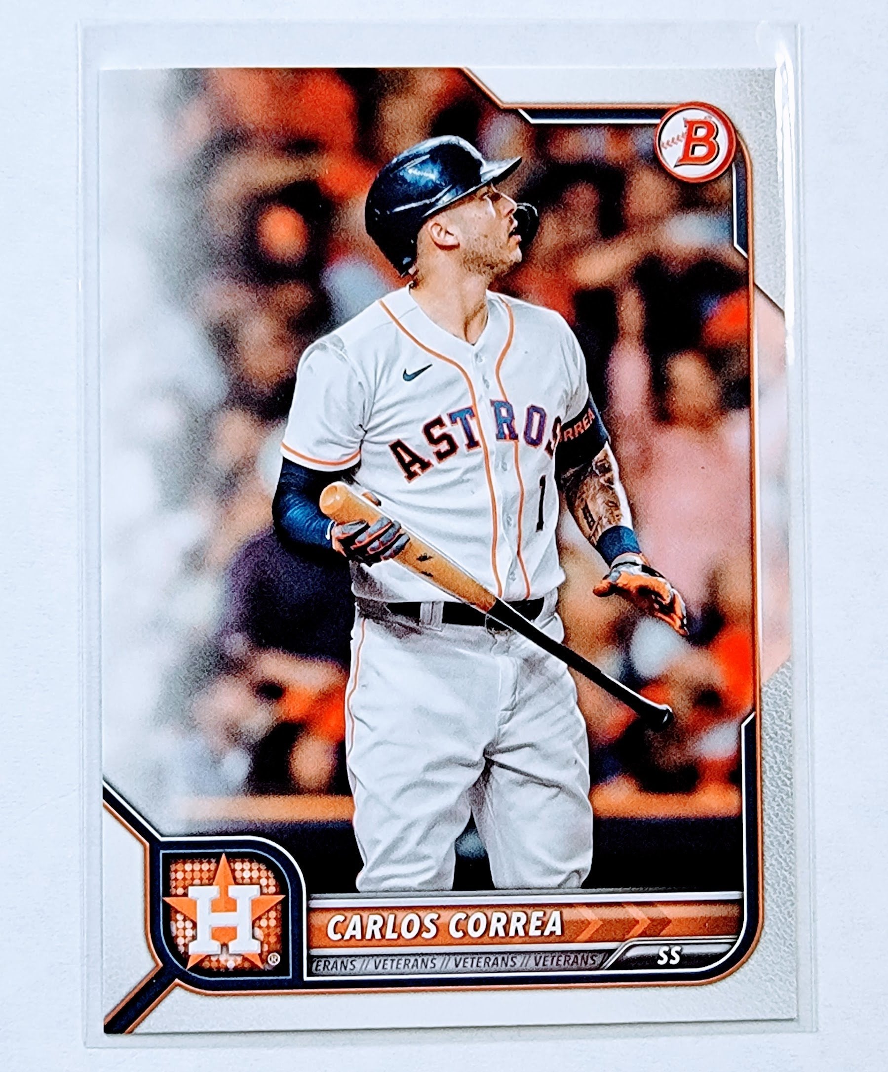 2022 Bowman Carlos Correa Baseball Card simple Xclusive Collectibles