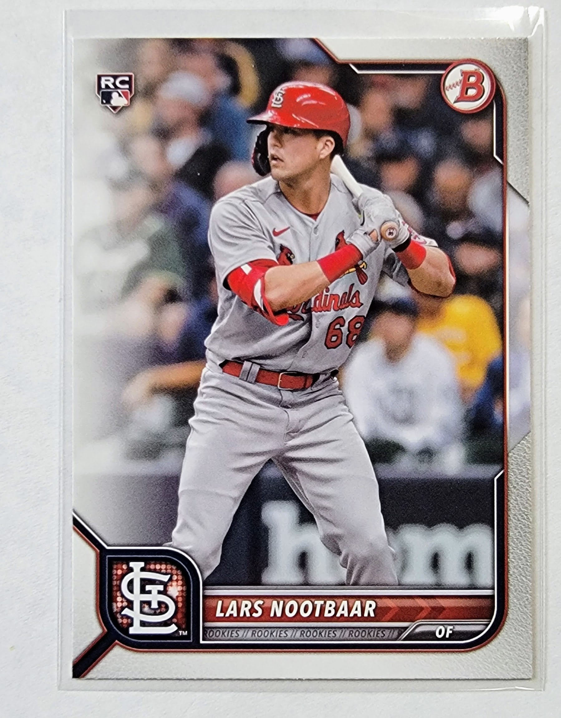 2022 Bowman Lars Nootbar Rookie Baseball Card AVM1 simple Xclusive Collectibles