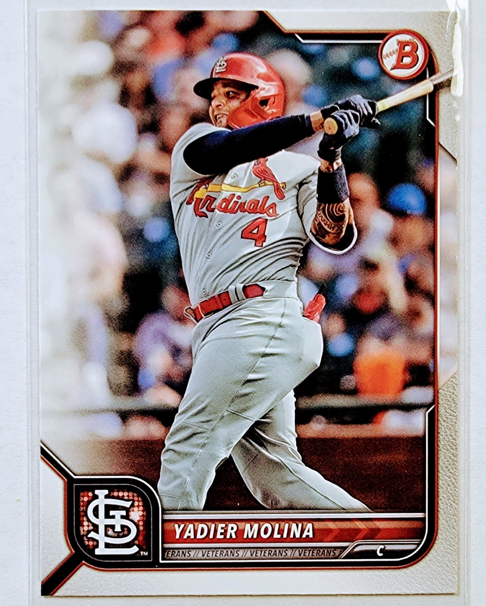 2022 Bowman Yadier Molina Baseball Card AVM1 simple Xclusive Collectibles