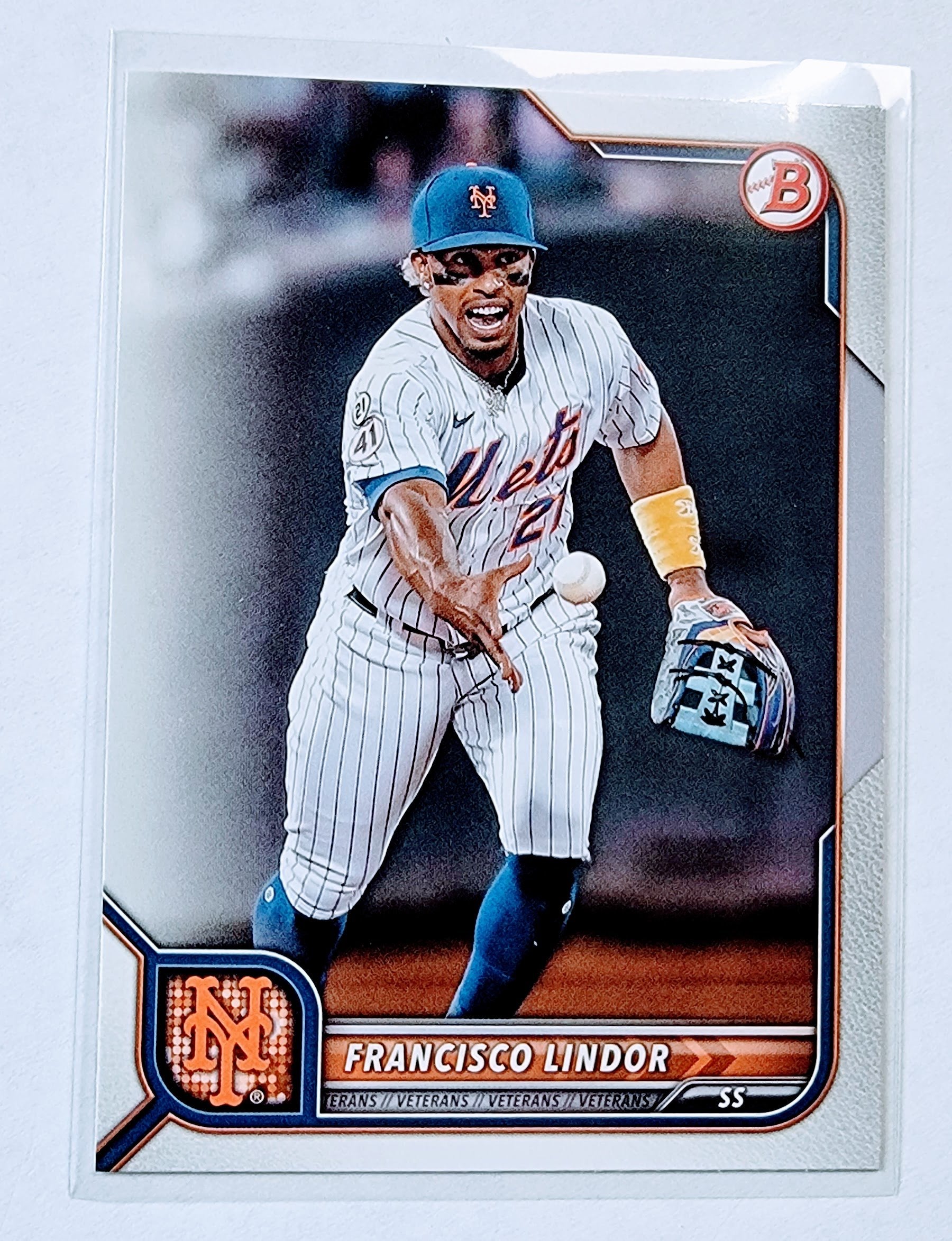 2022 Bowman Francisco Lindor Baseball Card AVM1 simple Xclusive Collectibles