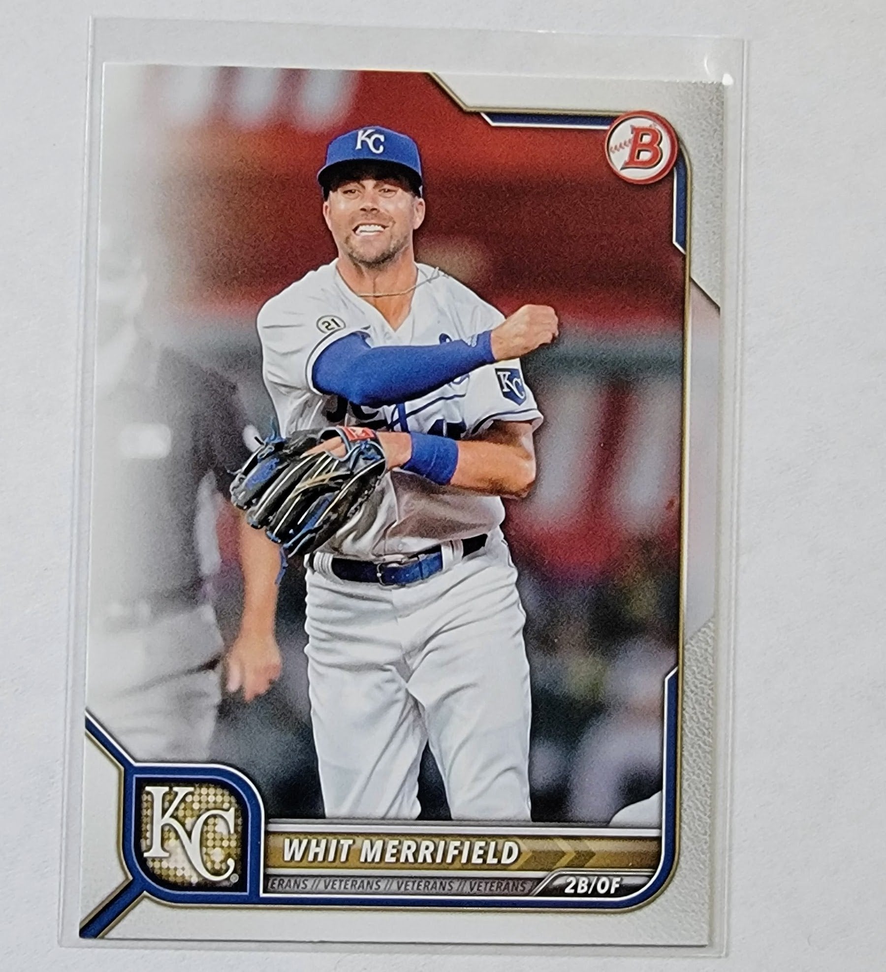 2022 Bowman Whit Merrifield Baseball Card AVM1 simple Xclusive Collectibles