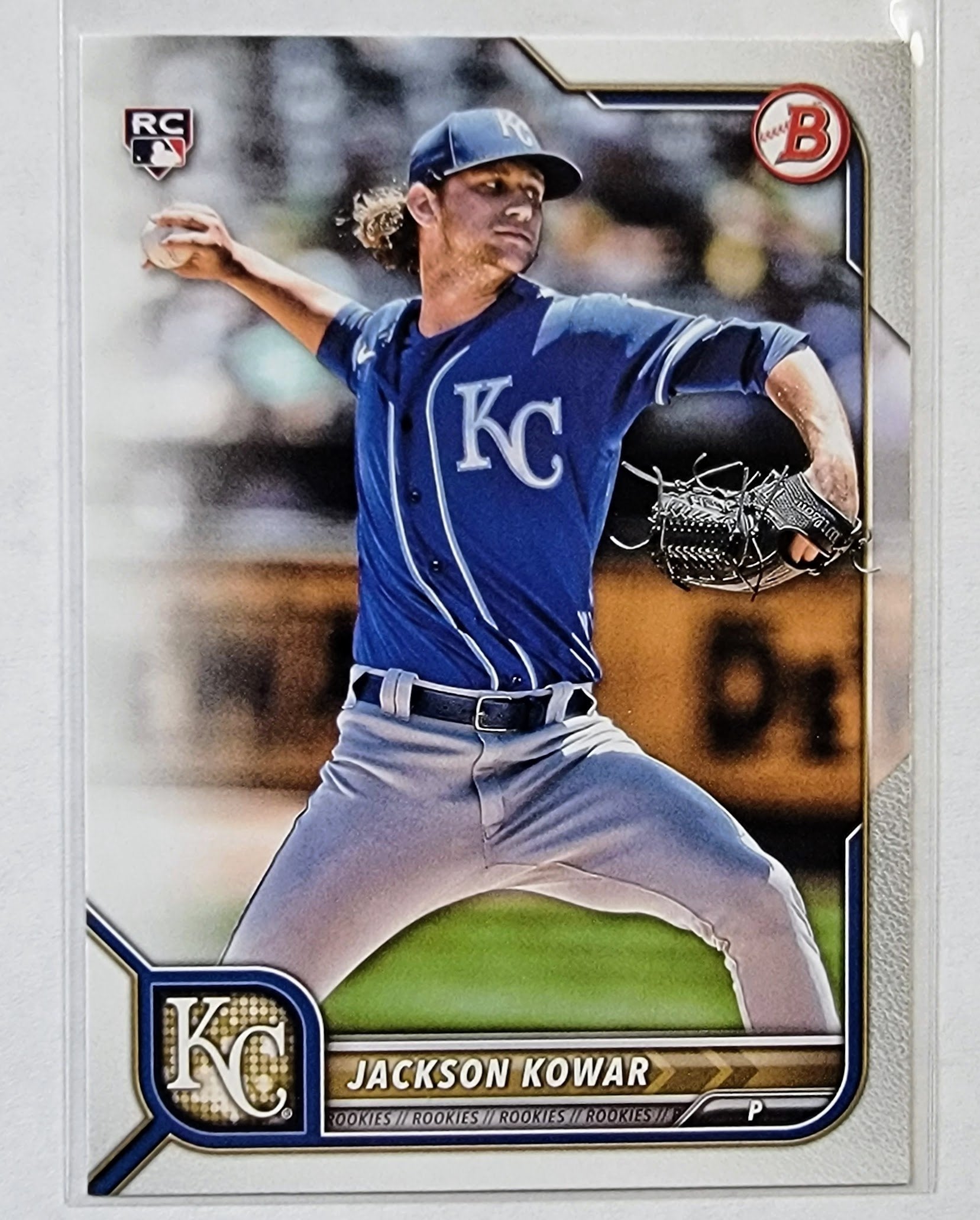 2022 Bowman Jackson Kowar Rookie Baseball Card AVM1 simple Xclusive Collectibles