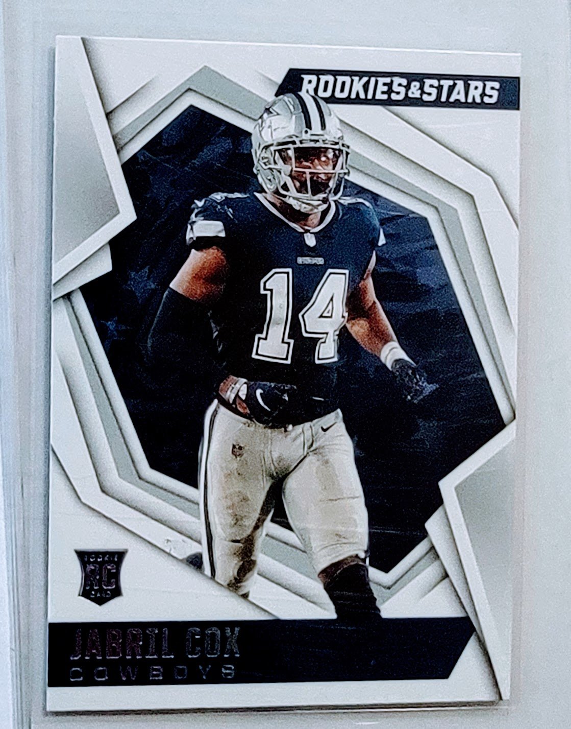 2021 Panini Rookies and Stars Jabril Cox Rookie Football Card AVM1 simple Xclusive Collectibles